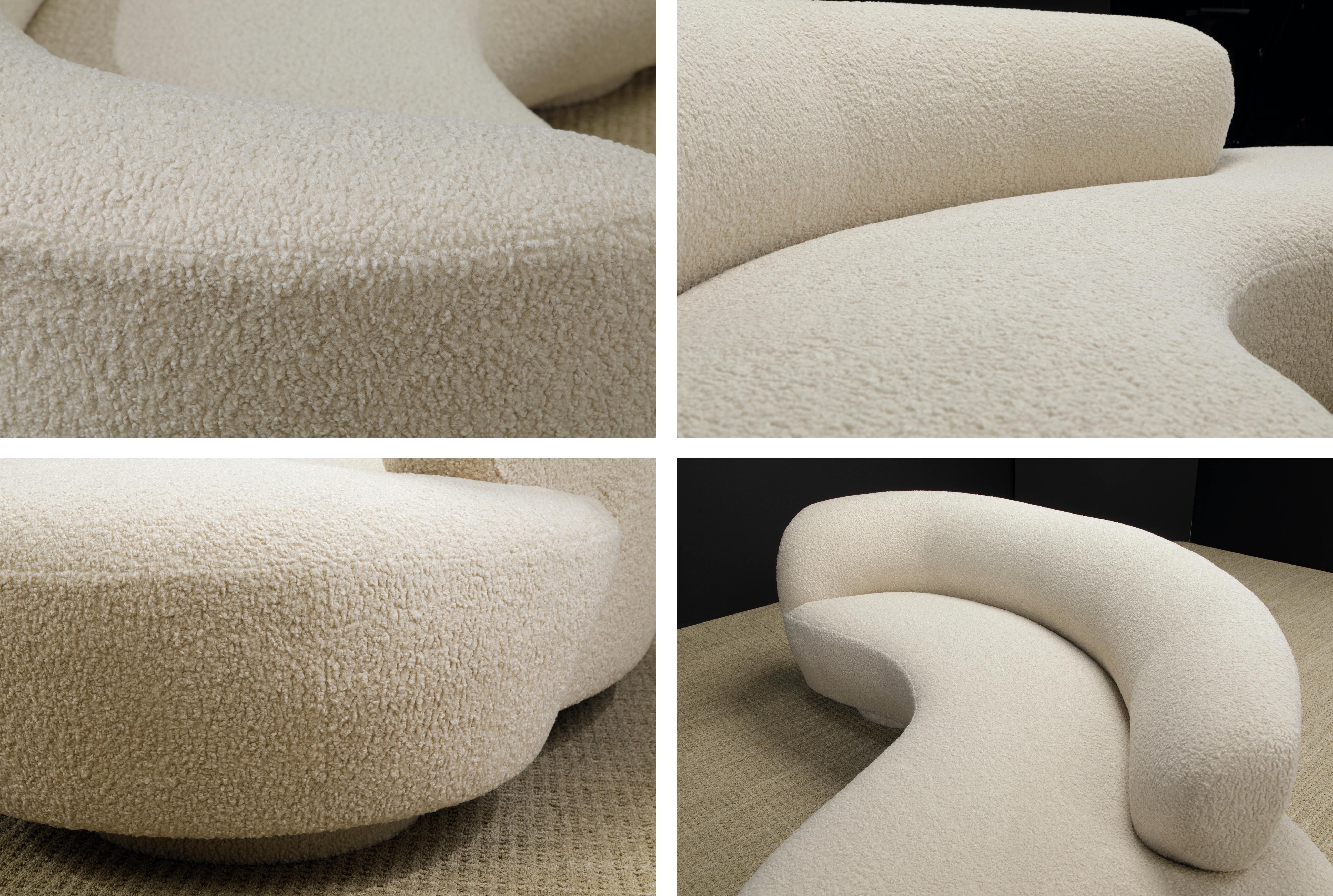 Vladimir Kagan for Directional 'Cloud' Sofas in New Nubby Bouclé, c 1980, Signed 3