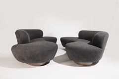 Vladimir Kagan pour les canapés "Cloud" de Directional en bouclé Teddy