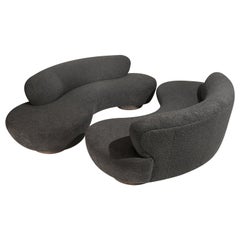 Vladimir Kagan for Directional "Cloud" Sofas in Teddy Bouclé