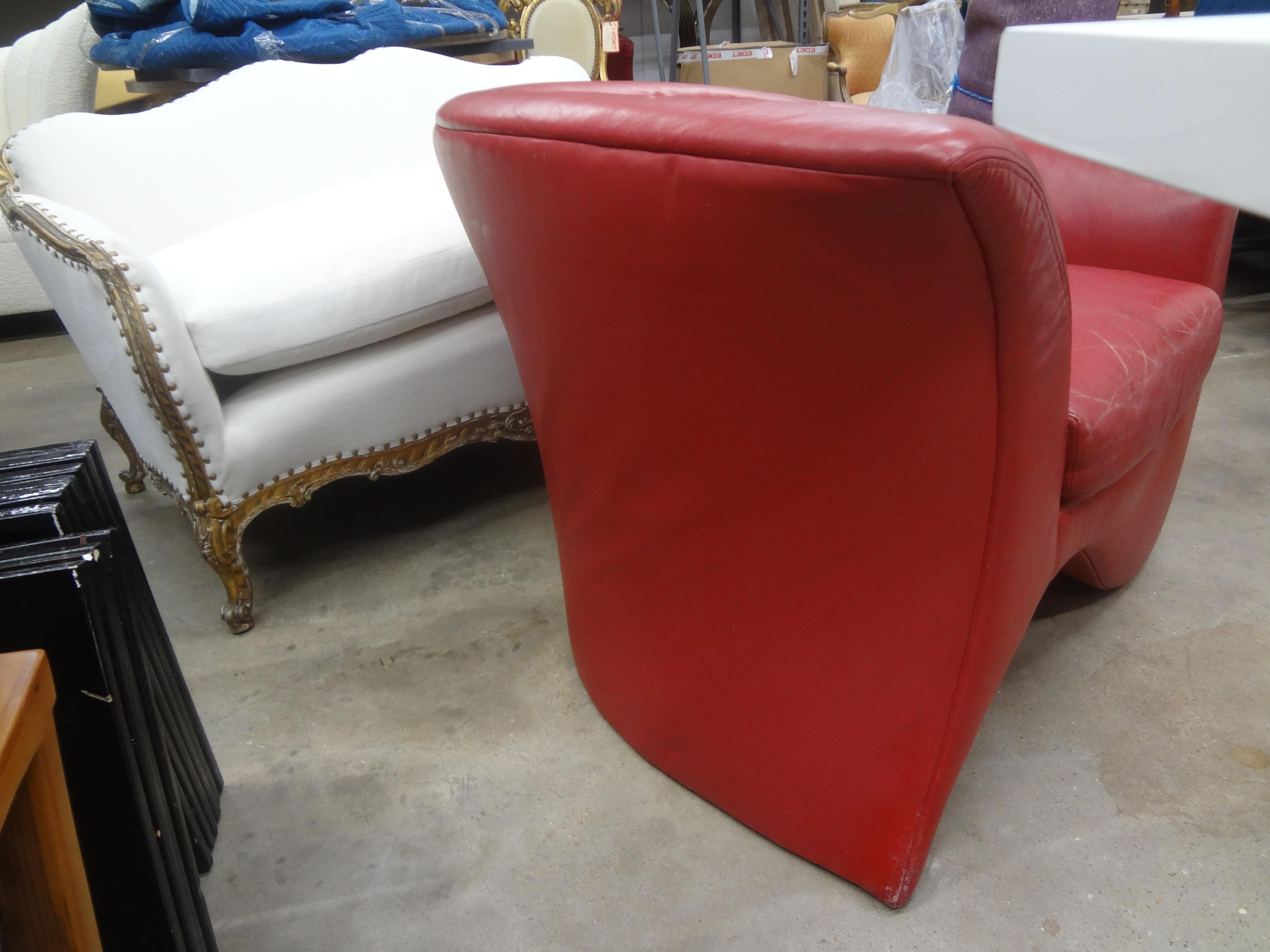 Leather Vladimir Kagan for Directional Hurricane Chair For Sale