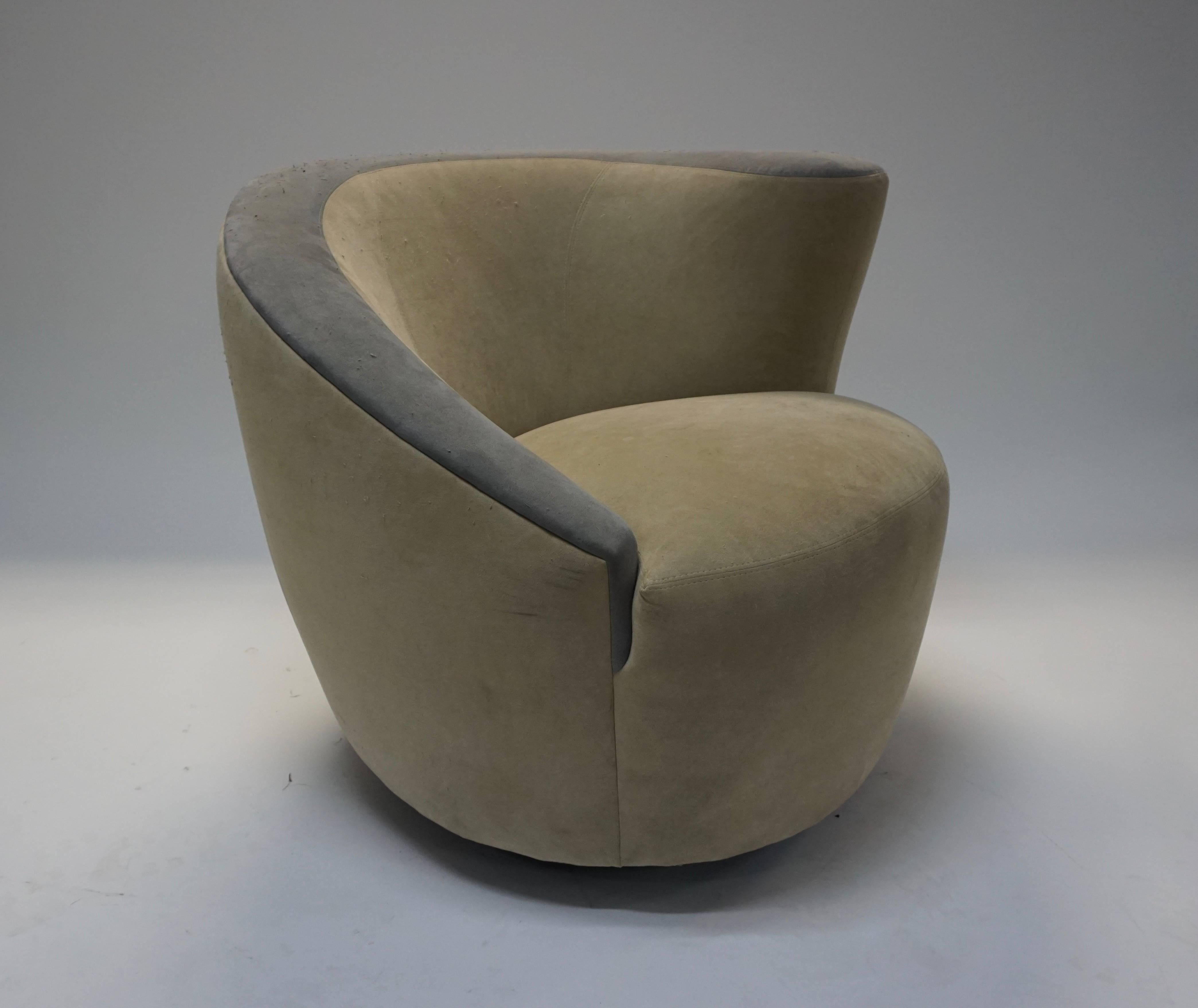 Modern Vladimir Kagan for Directional Pair of Corkscrew Chairs