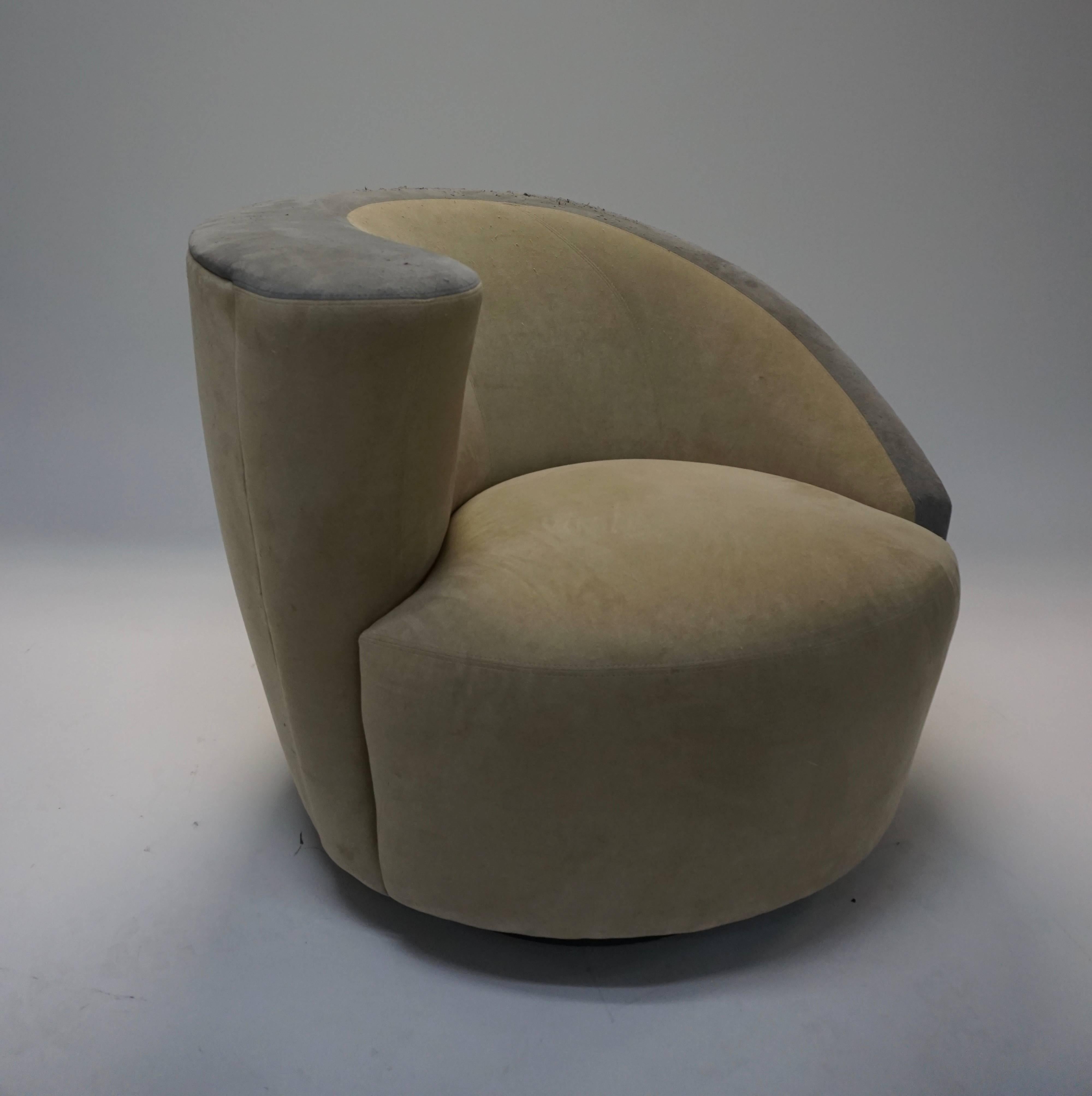 Late 20th Century Vladimir Kagan for Directional Pair of Corkscrew Chairs