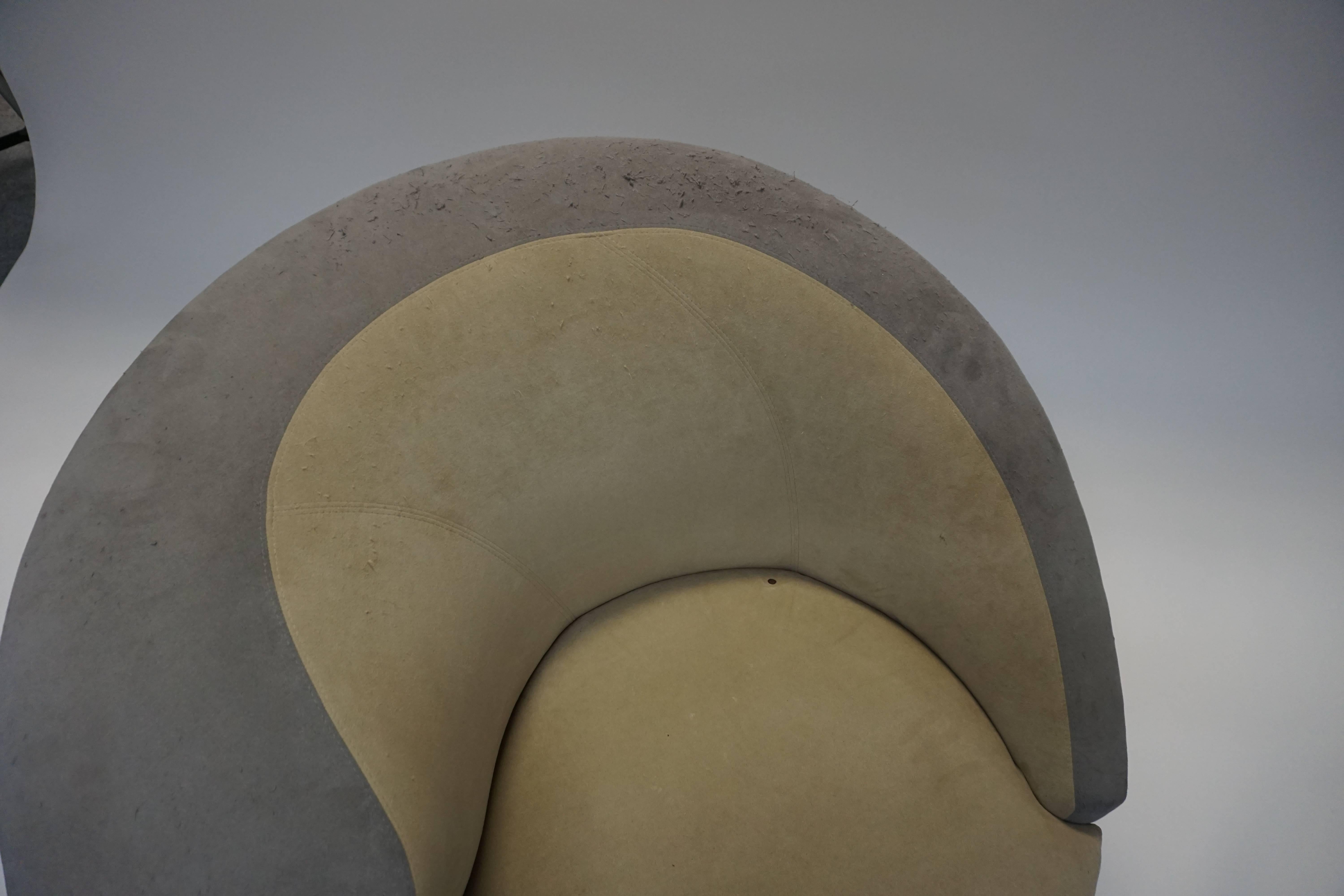 Upholstery Vladimir Kagan for Directional Pair of Corkscrew Chairs