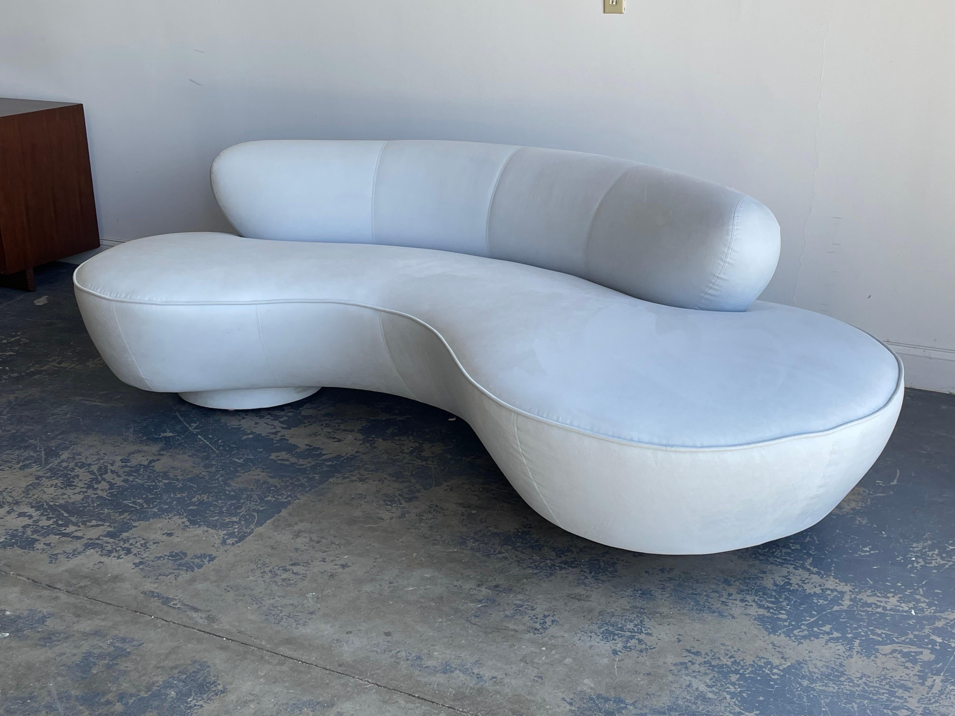 Organic Modern Vladimir Kagan for Directional Serpentine Cloud Sofa with Lucite Support