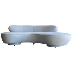 Vladimir Kagan for Directional Serpentine Cloud Sofa with Lucite Support