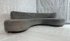 Vladimir Kagan para el sofá direccional Serpentine, diseño modernista de los años 70, EE.UU. 1970