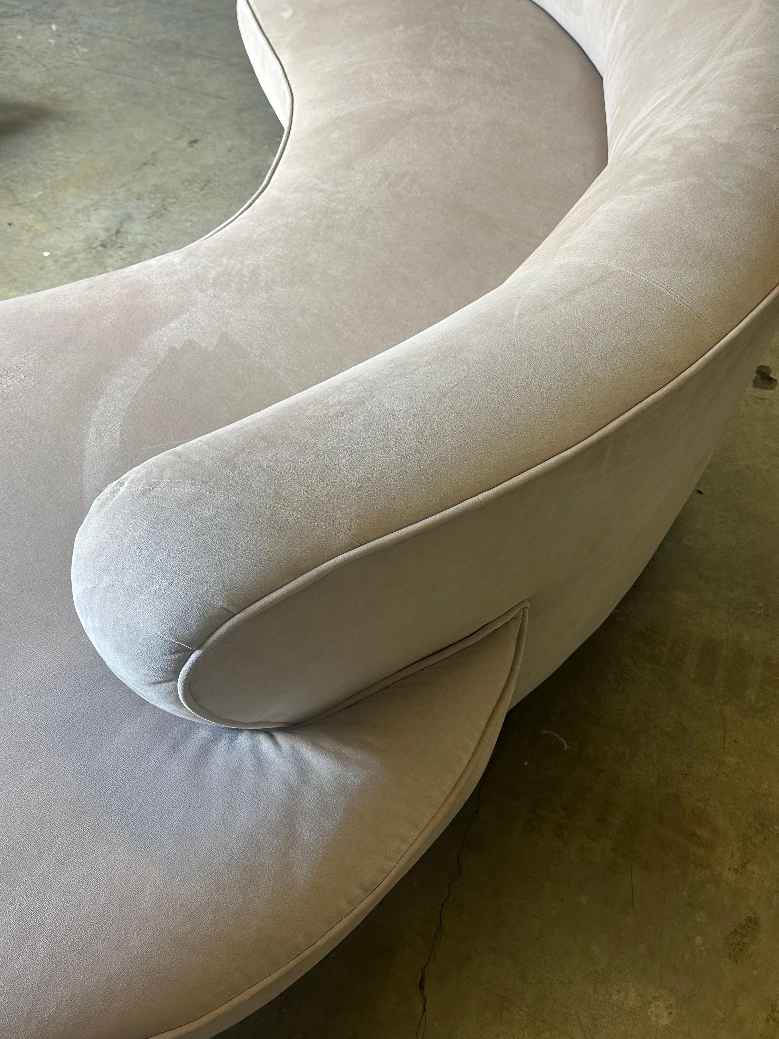 American Vladimir Kagan for Directional Sofa with Lucite Support