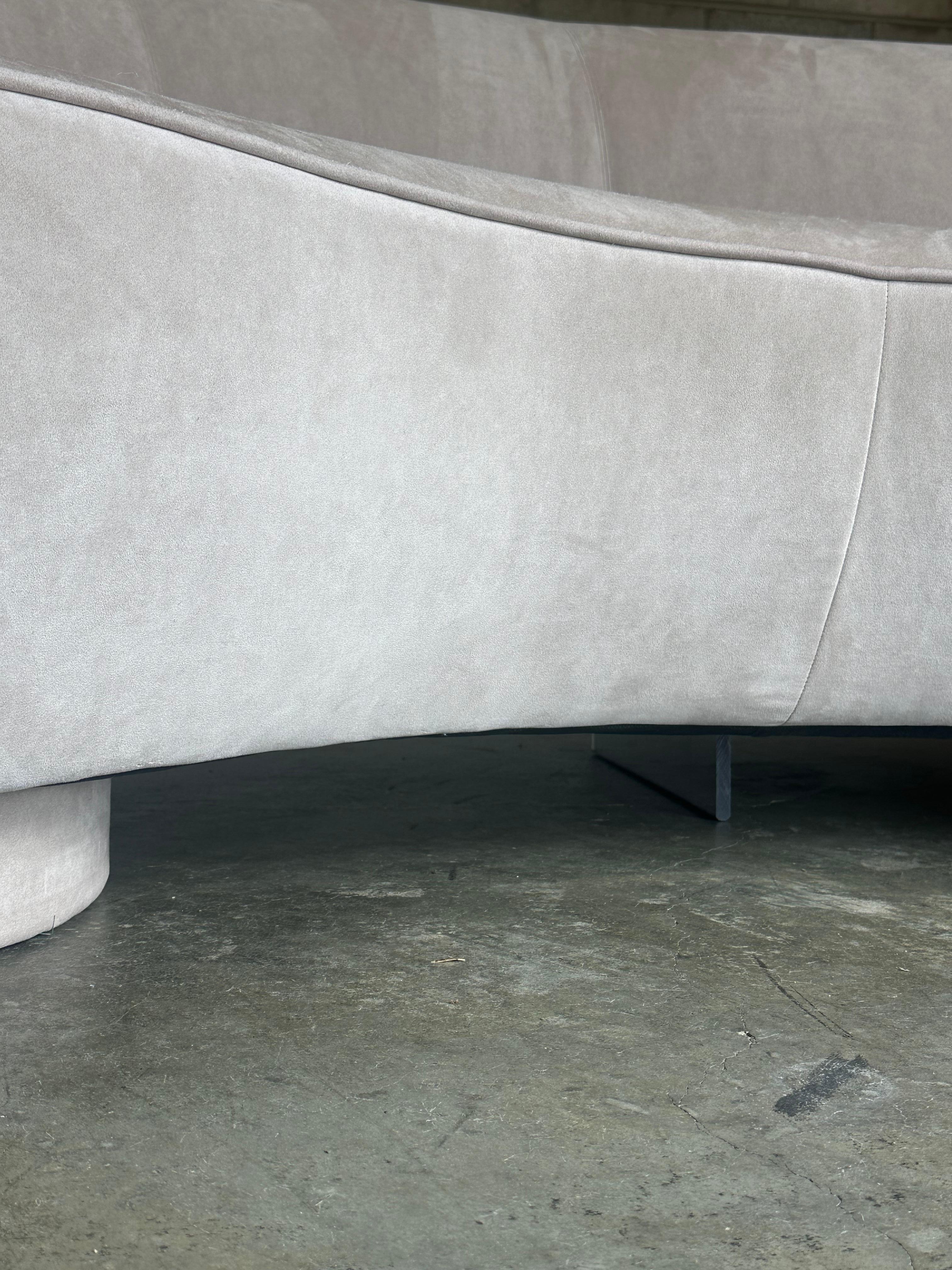Upholstery Vladimir Kagan for Directional Sofa with Lucite Support