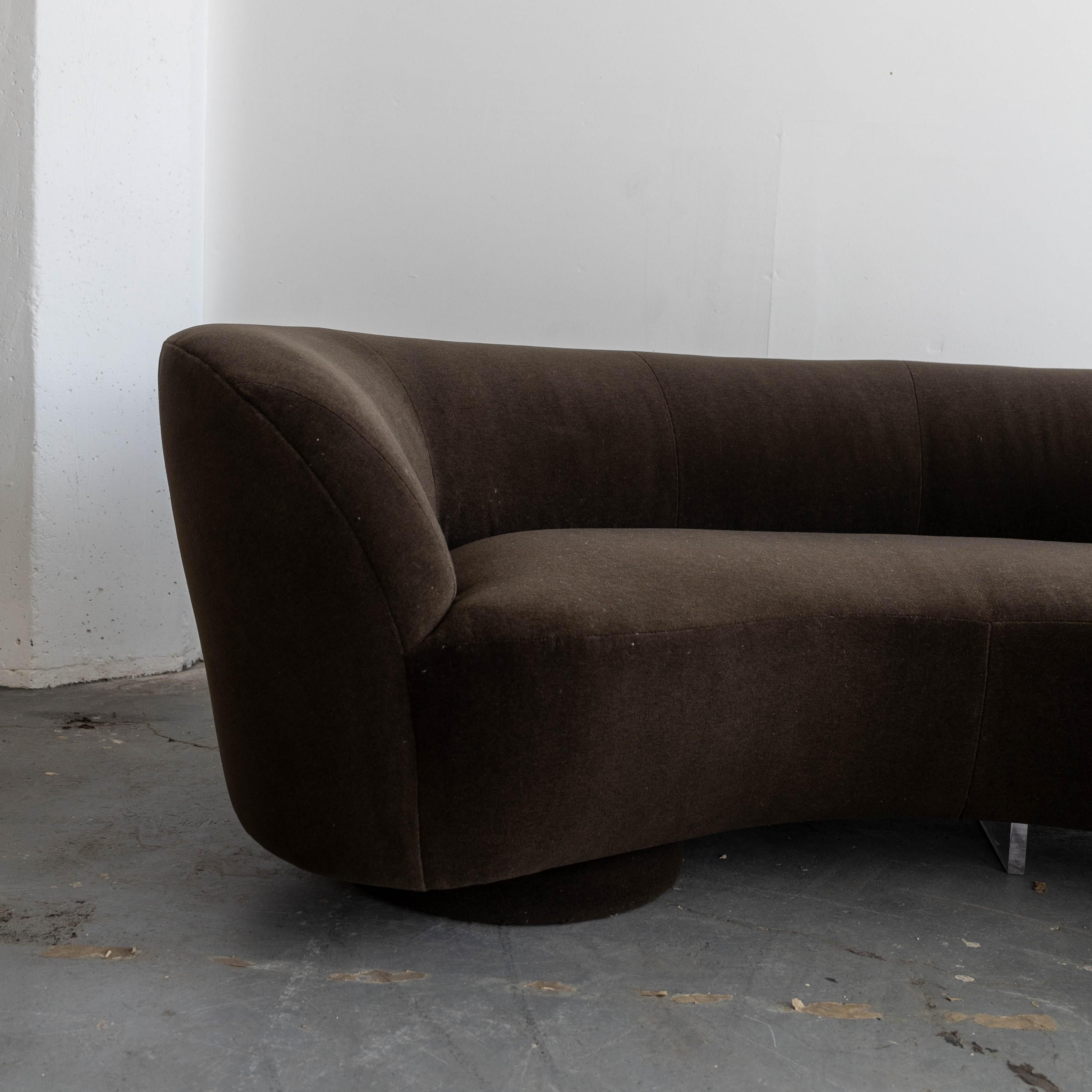 Vladimir Kagan for Directional Sofas in Holly Hunt Mohair In Good Condition In Chicago, IL