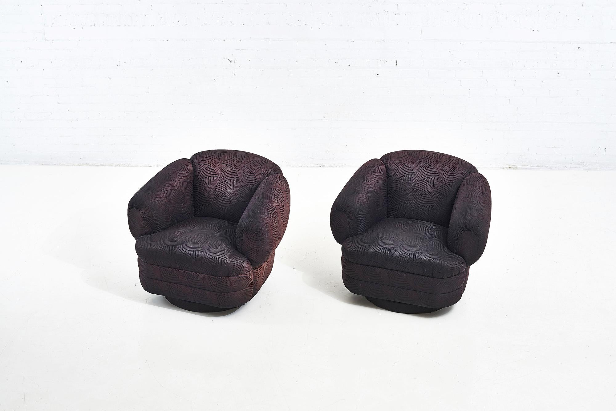 Post-Modern Vladimir Kagan for Directional Swivel Chairs, 1980 For Sale