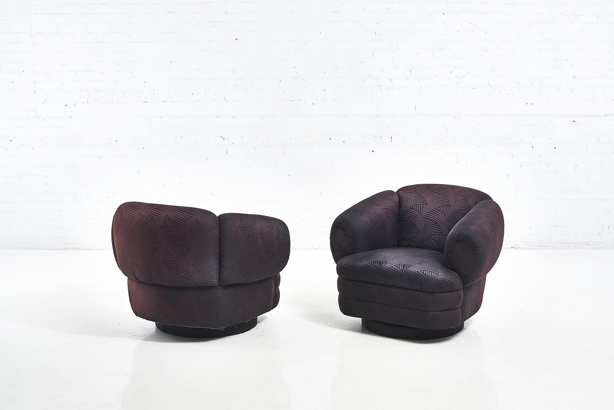 American Vladimir Kagan for Directional Swivel Chairs, 1980 For Sale