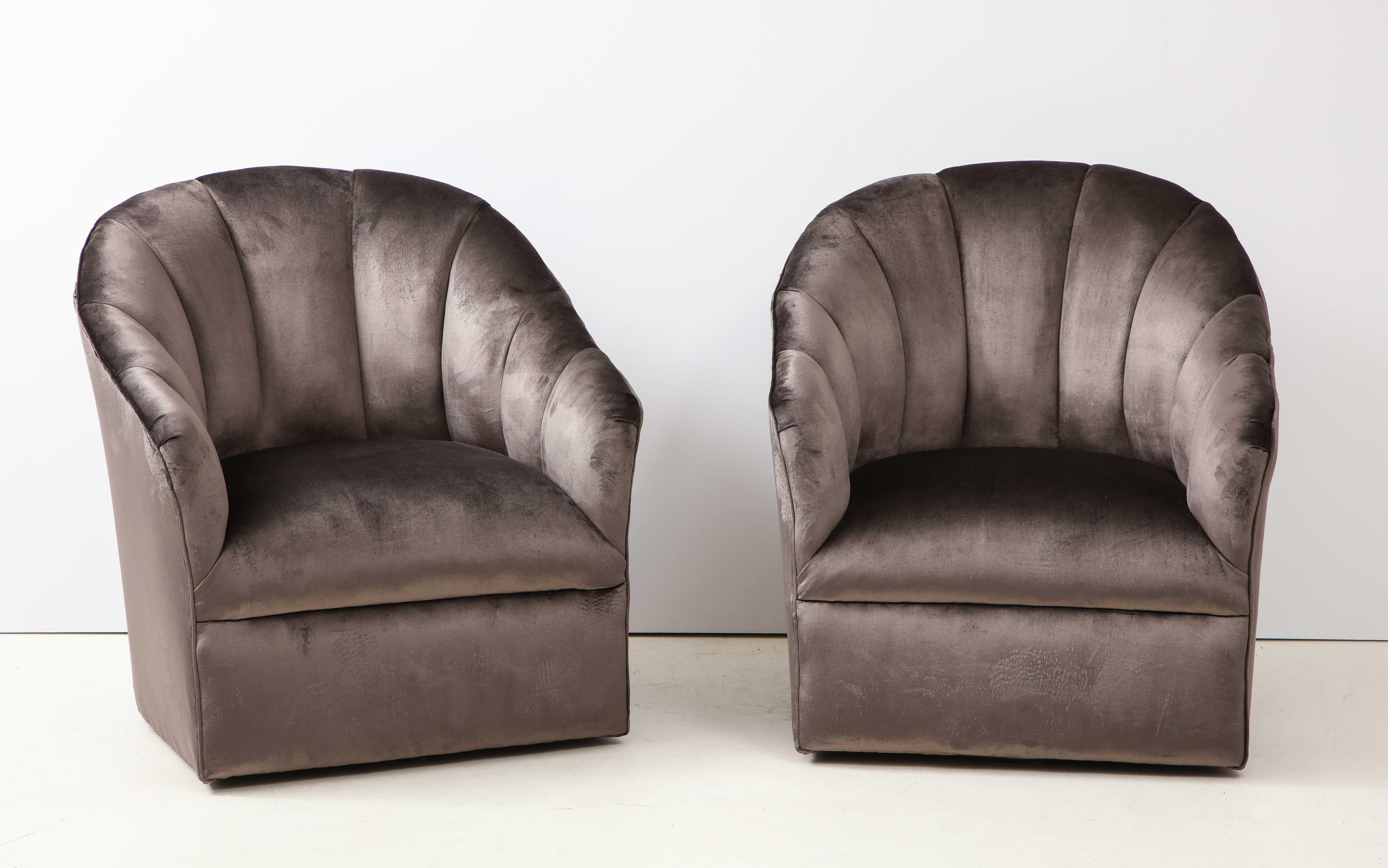Mid-Century Modern Vladimir Kagan for Directional Swivel Lounge Chairs