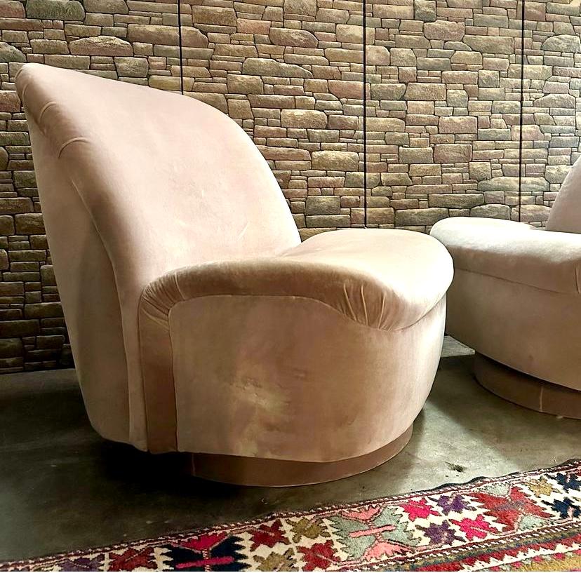 American Vladimir Kagan for Directional Swivel & Tilt Lounge Chairs