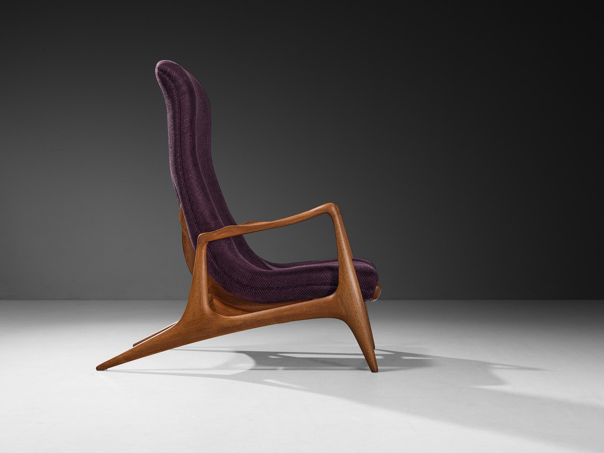 Vladimir Kagan para Dreyfuss Silla 'Multi-position Reclining' de Teca en venta 5