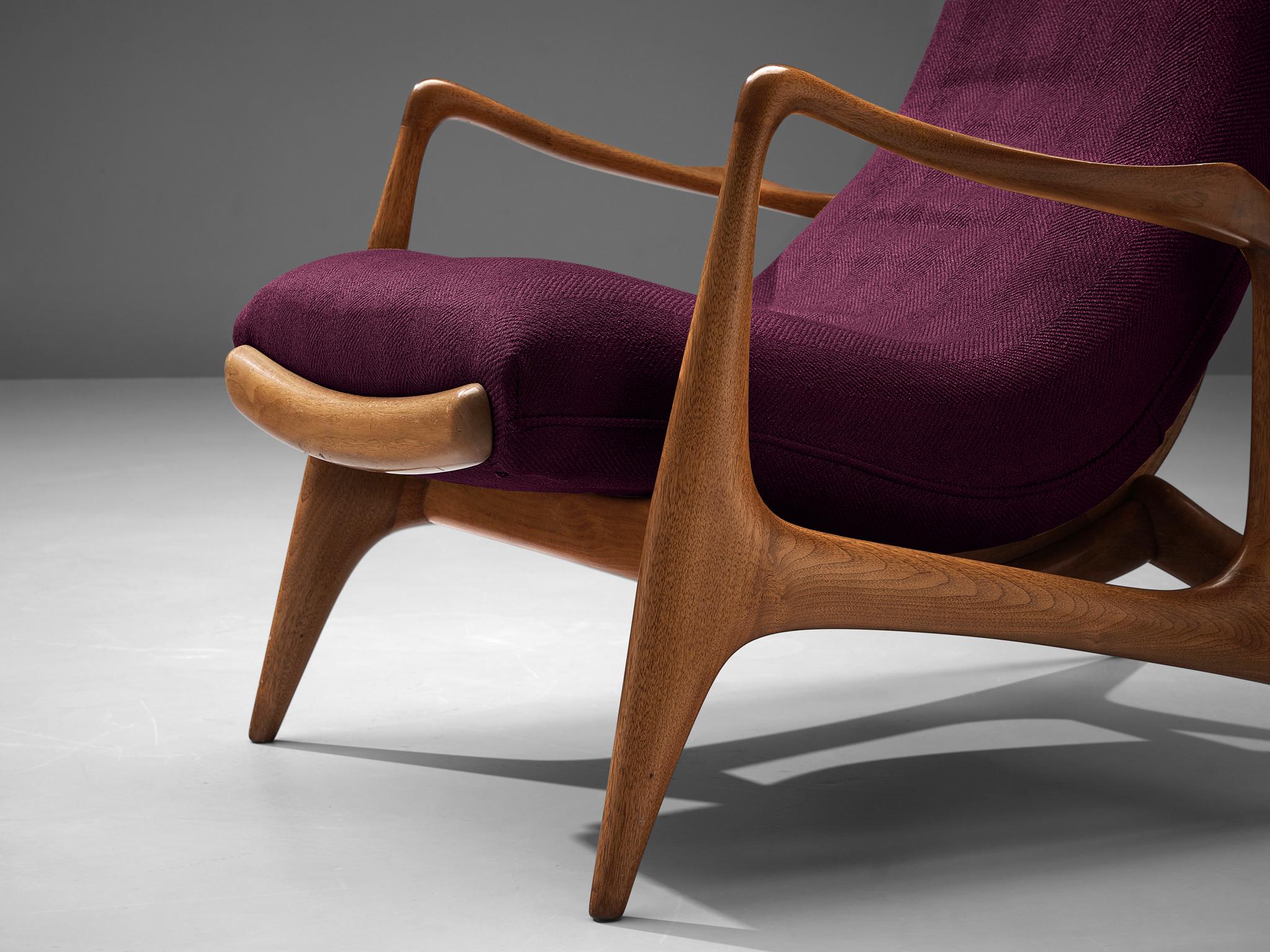 Mid-Century Modern Vladimir Kagan for Dreyfuss ‘Multi-Position Reclining’ Chair in Teak  For Sale