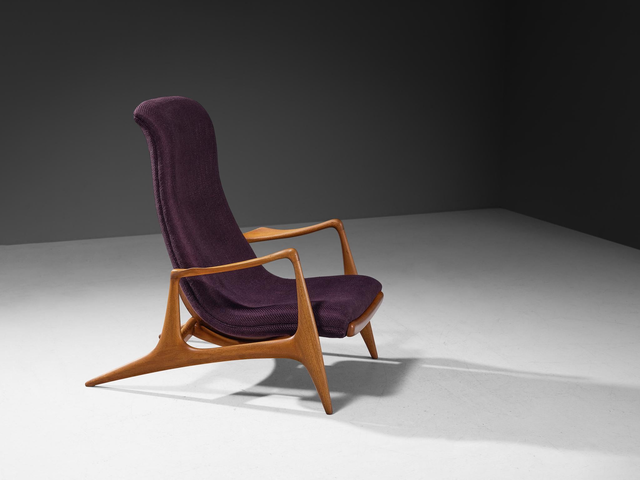 Vladimir Kagan para Dreyfuss Silla 'Multi-position Reclining' de Teca en venta 1