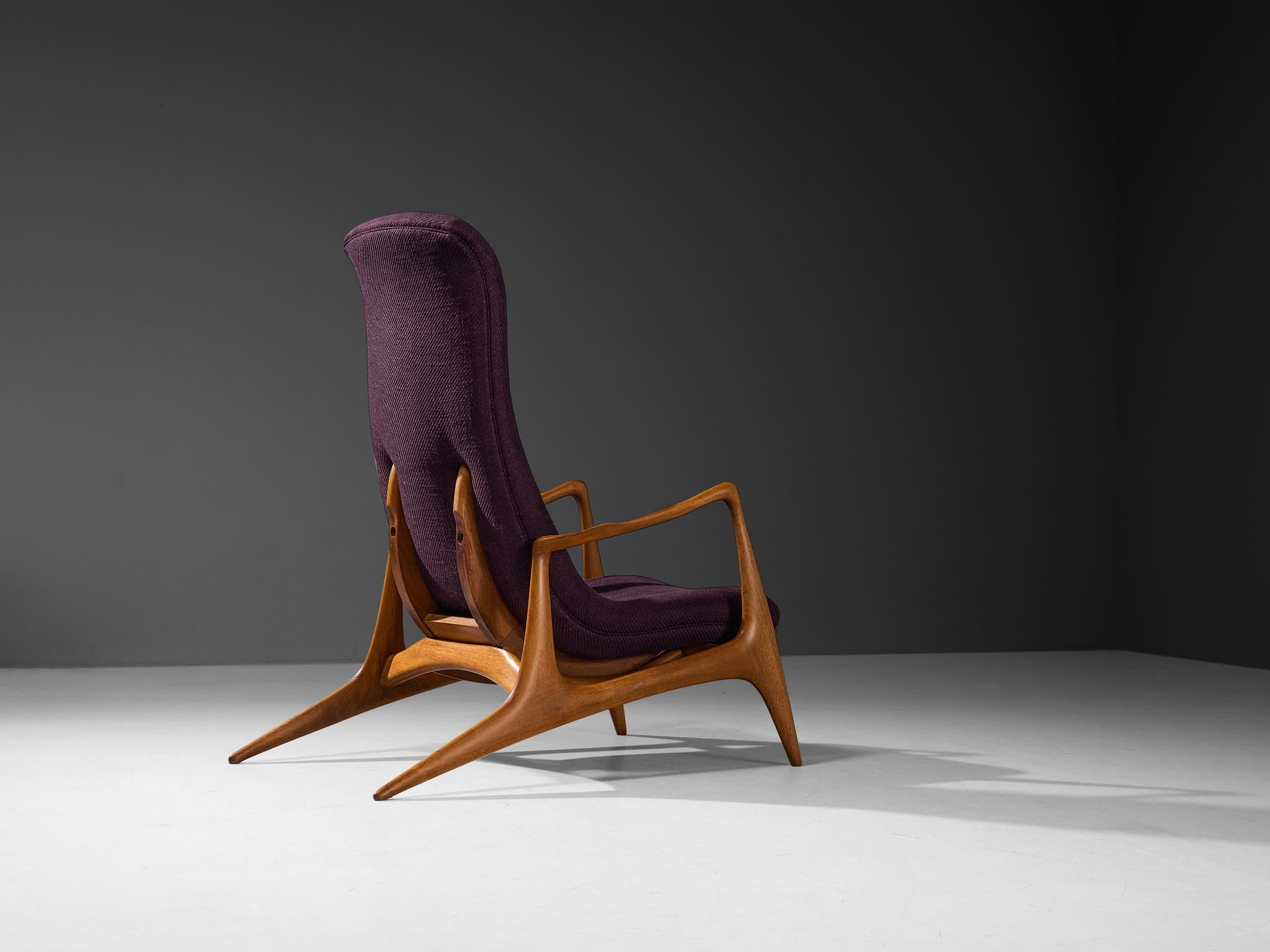 Vladimir Kagan para Dreyfuss Silla 'Multi-position Reclining' de Teca en venta 2
