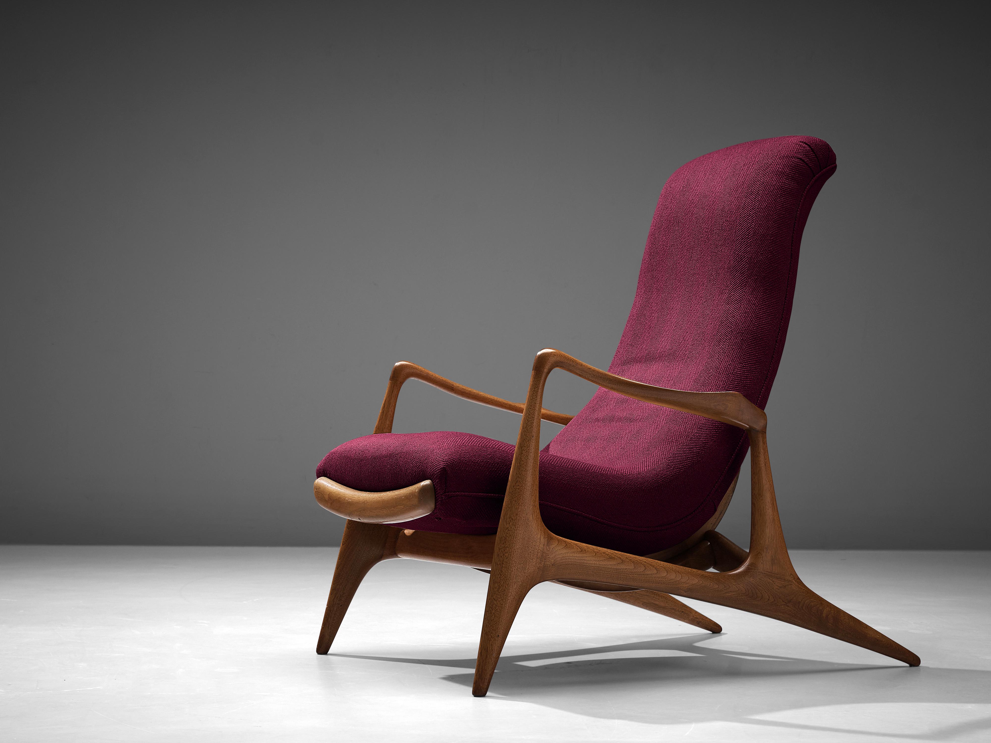 Mid-20th Century Vladimir Kagan for Dreyfuss Reclining ‘Contour’ Lounge Chair