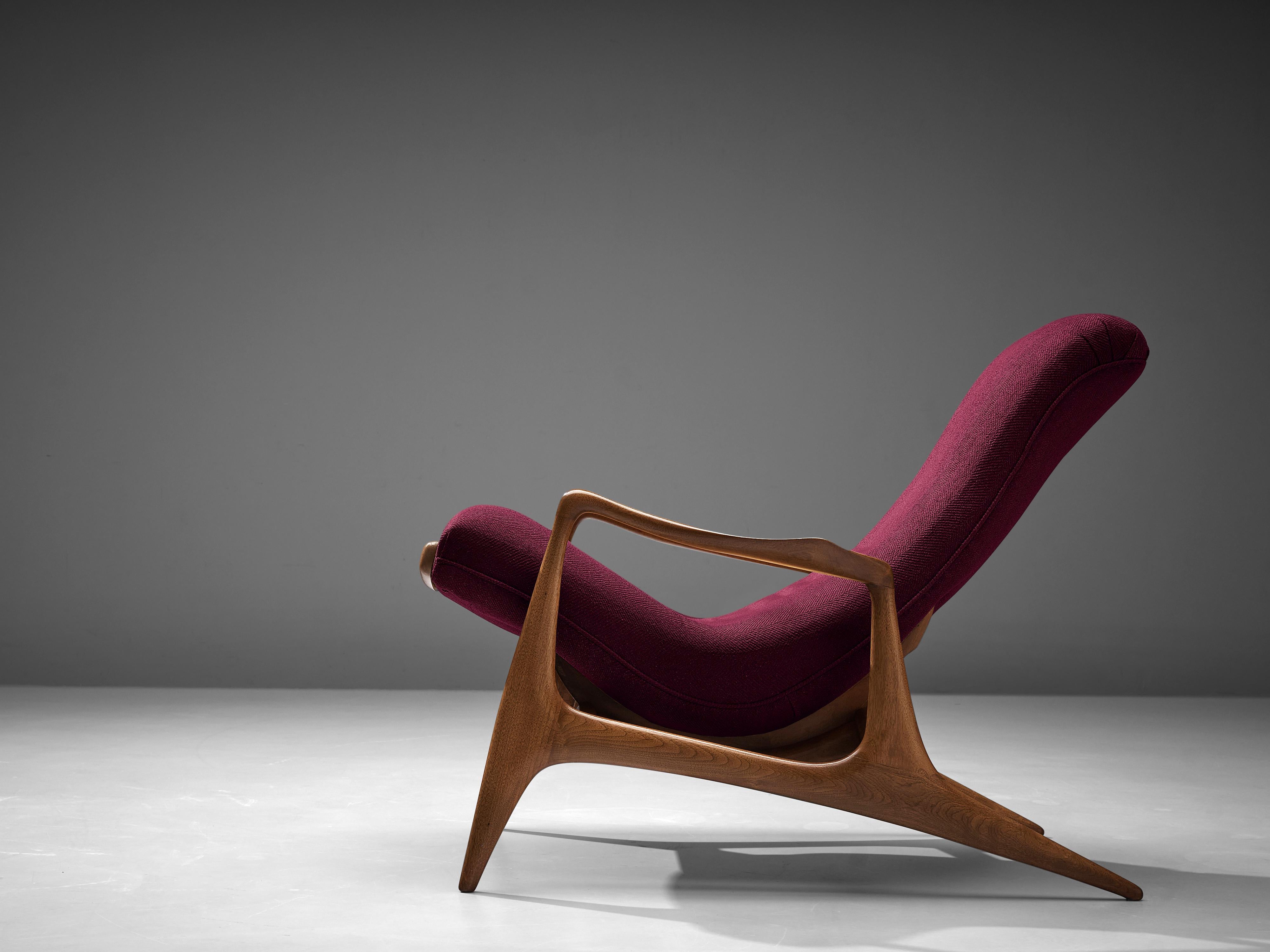 Mid-20th Century Vladimir Kagan for Dreyfuss Reclining ‘Contour’ Lounge Chair