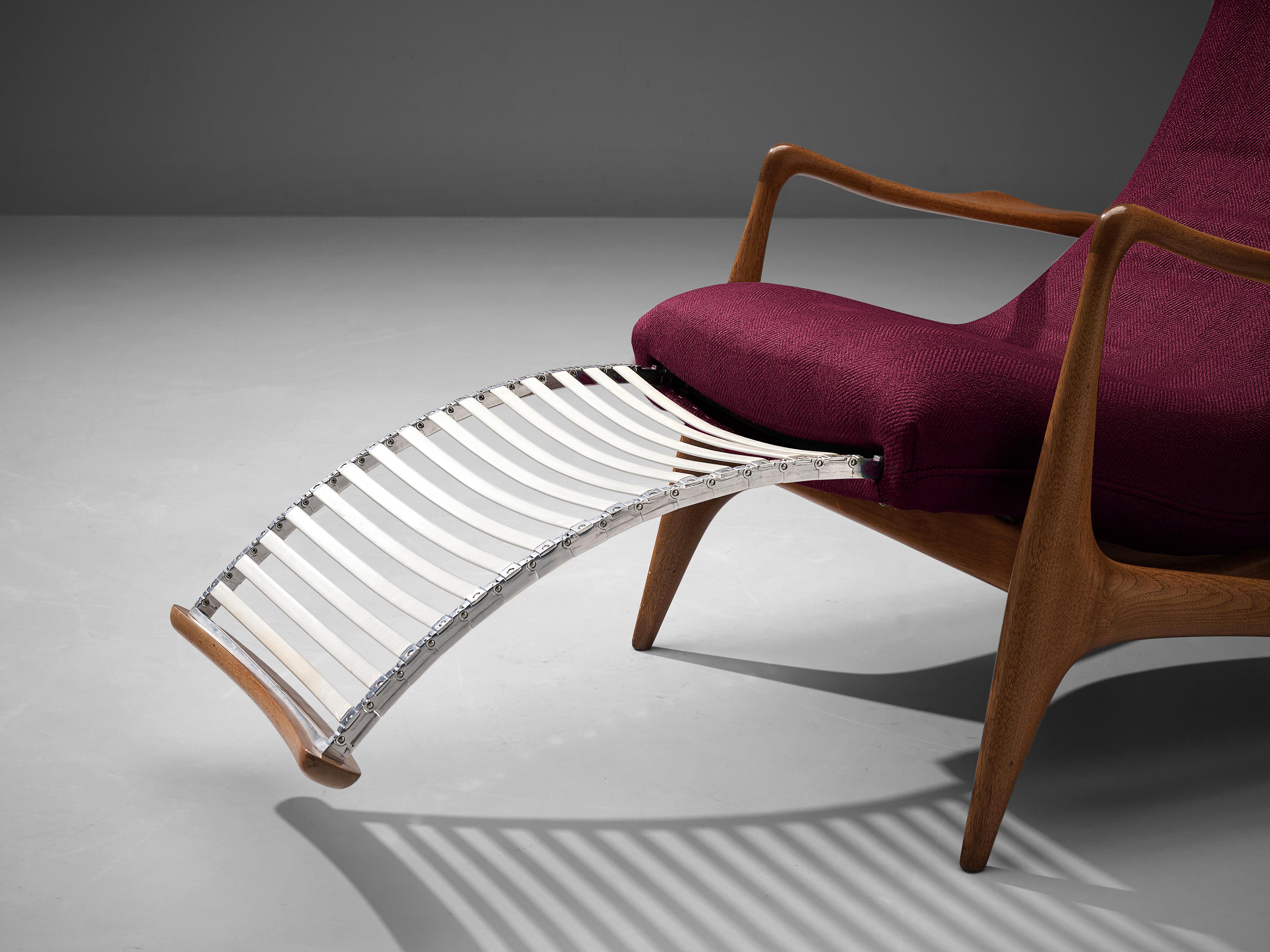 Fabric Vladimir Kagan for Dreyfuss Reclining ‘Contour’ Lounge Chair