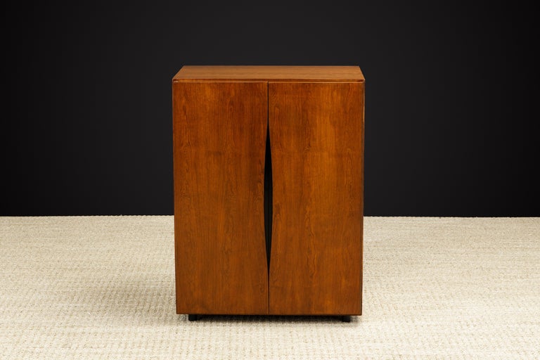 Mid-Century Modern Vladimir Kagan for Grosfeld House Accessory Armoire Cabinet, 1950s, Signed For Sale