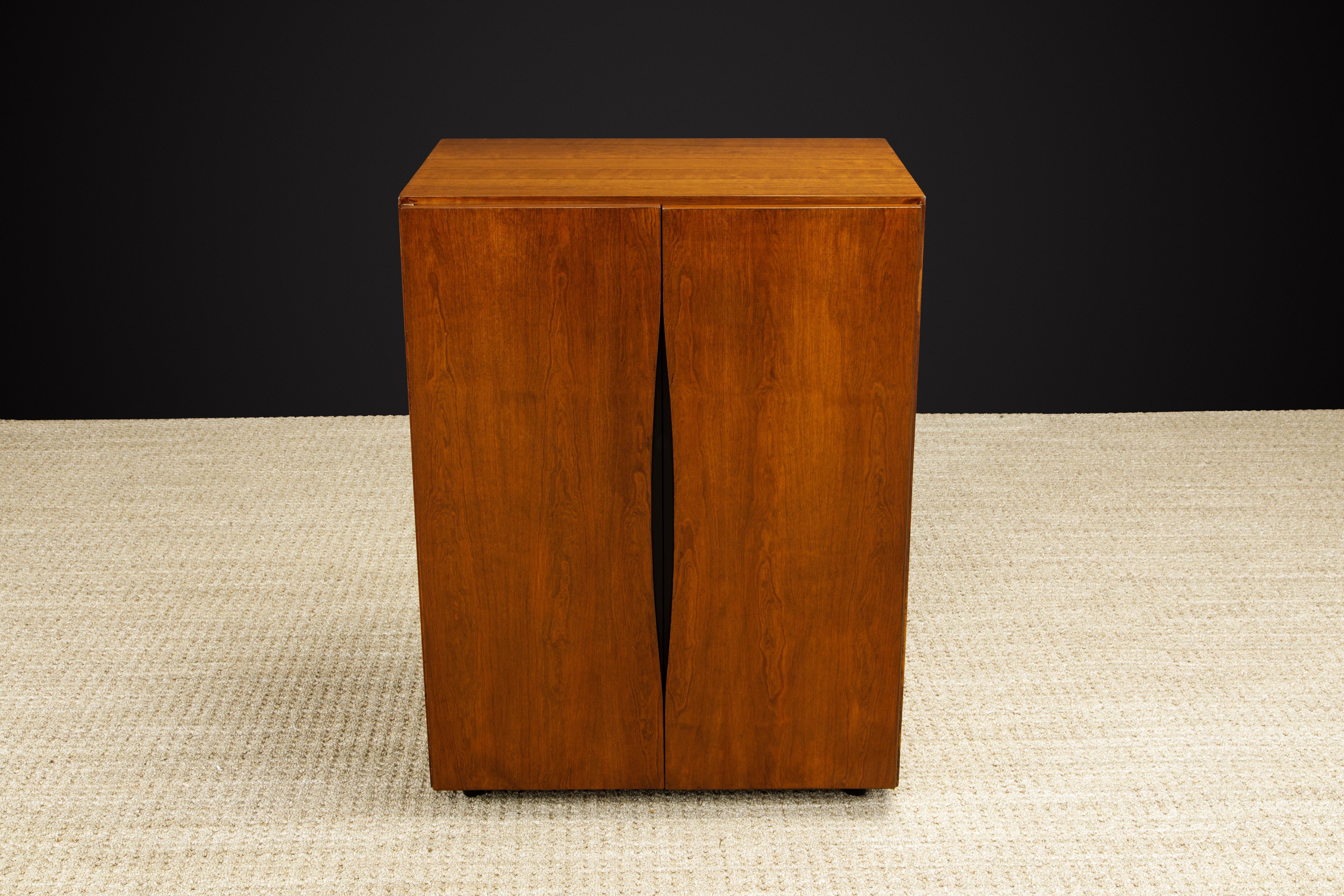 Mid-Century Modern Vladimir Kagan for Grosfeld House Accessory Armoire Cabinet, 1950s, Signed