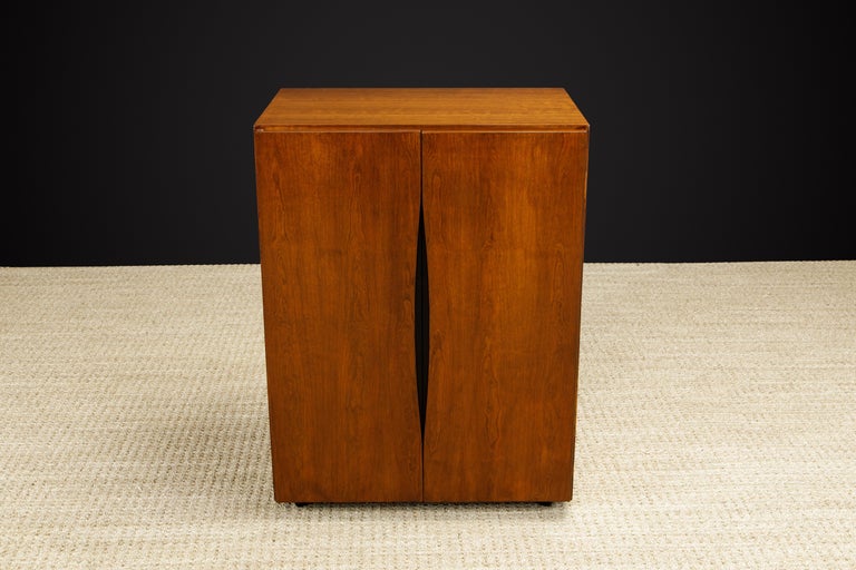 American Vladimir Kagan for Grosfeld House Accessory Armoire Cabinet, 1950s, Signed For Sale