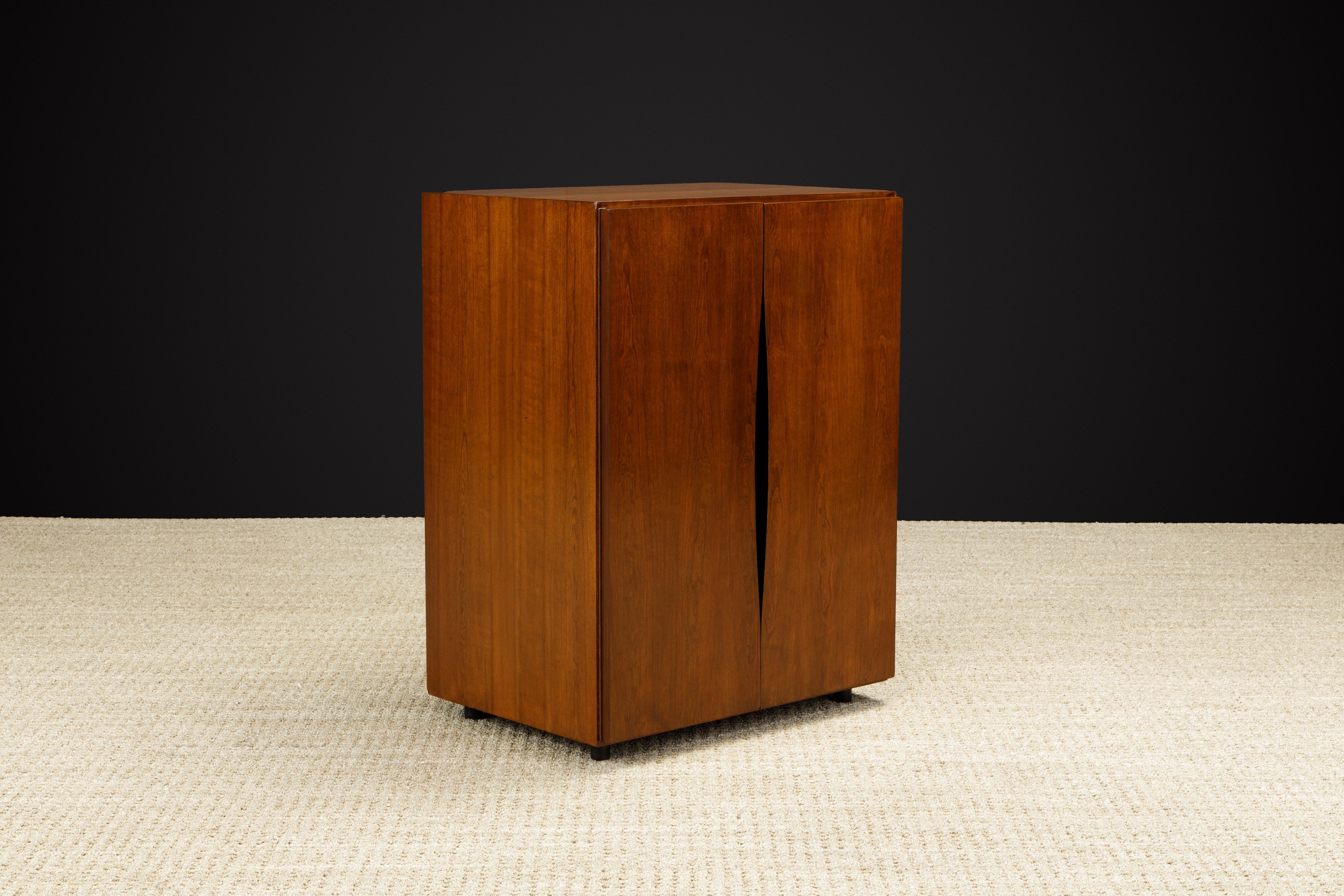 American Vladimir Kagan for Grosfeld House Accessory Armoire Cabinet, 1950s, Signed