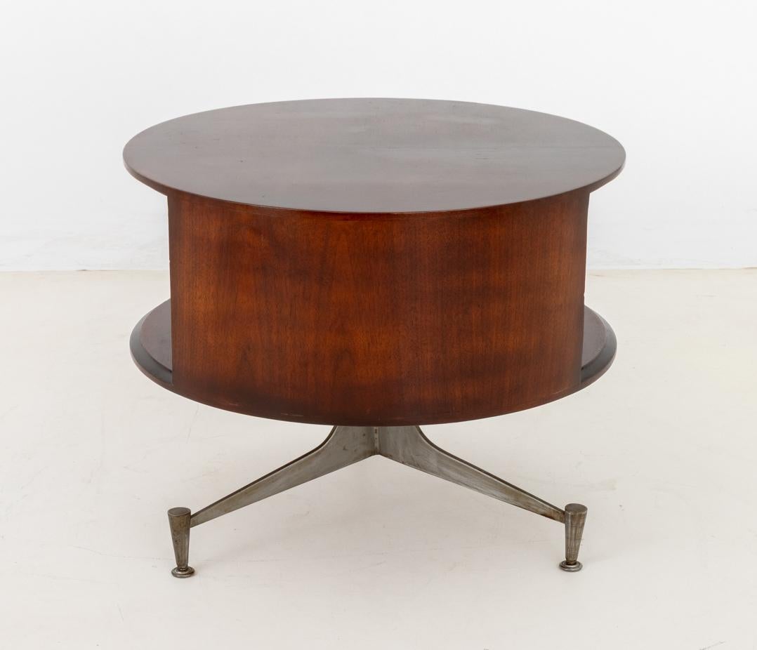 20th Century Vladimir Kagan for Grosfeld House Mid-Century Modern Revolving Side Table, 1957 For Sale