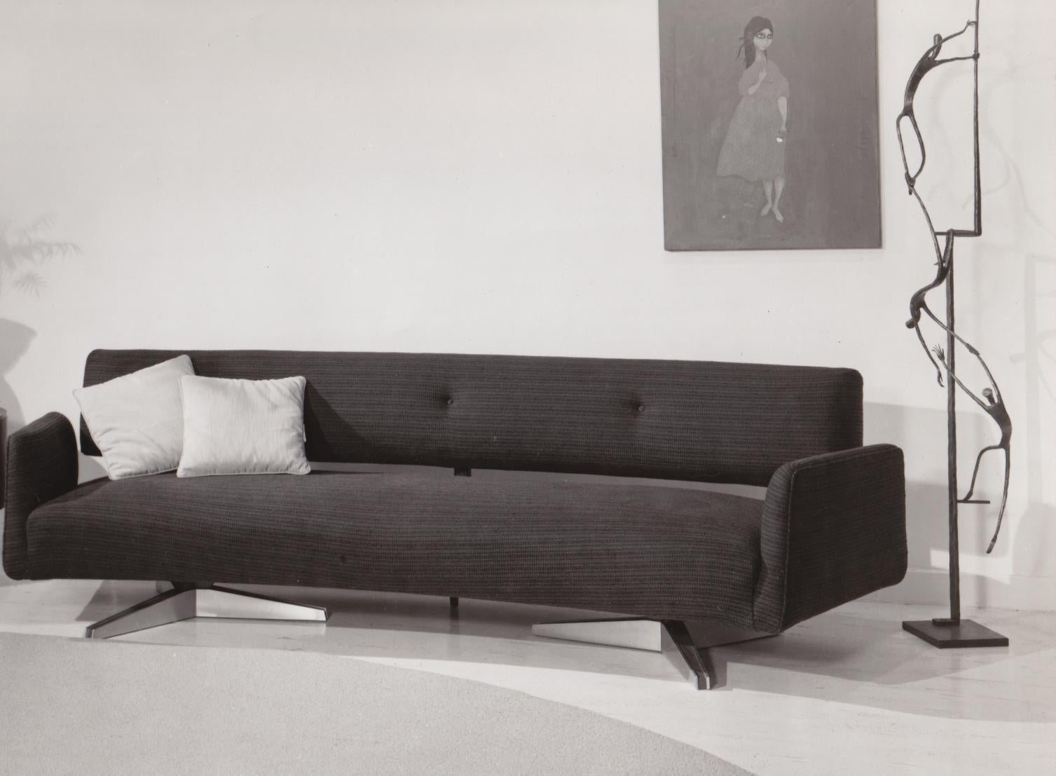 Vladimir Kagan pour Grosfeld House : rare canapé incurvé à quatre places en vente 8