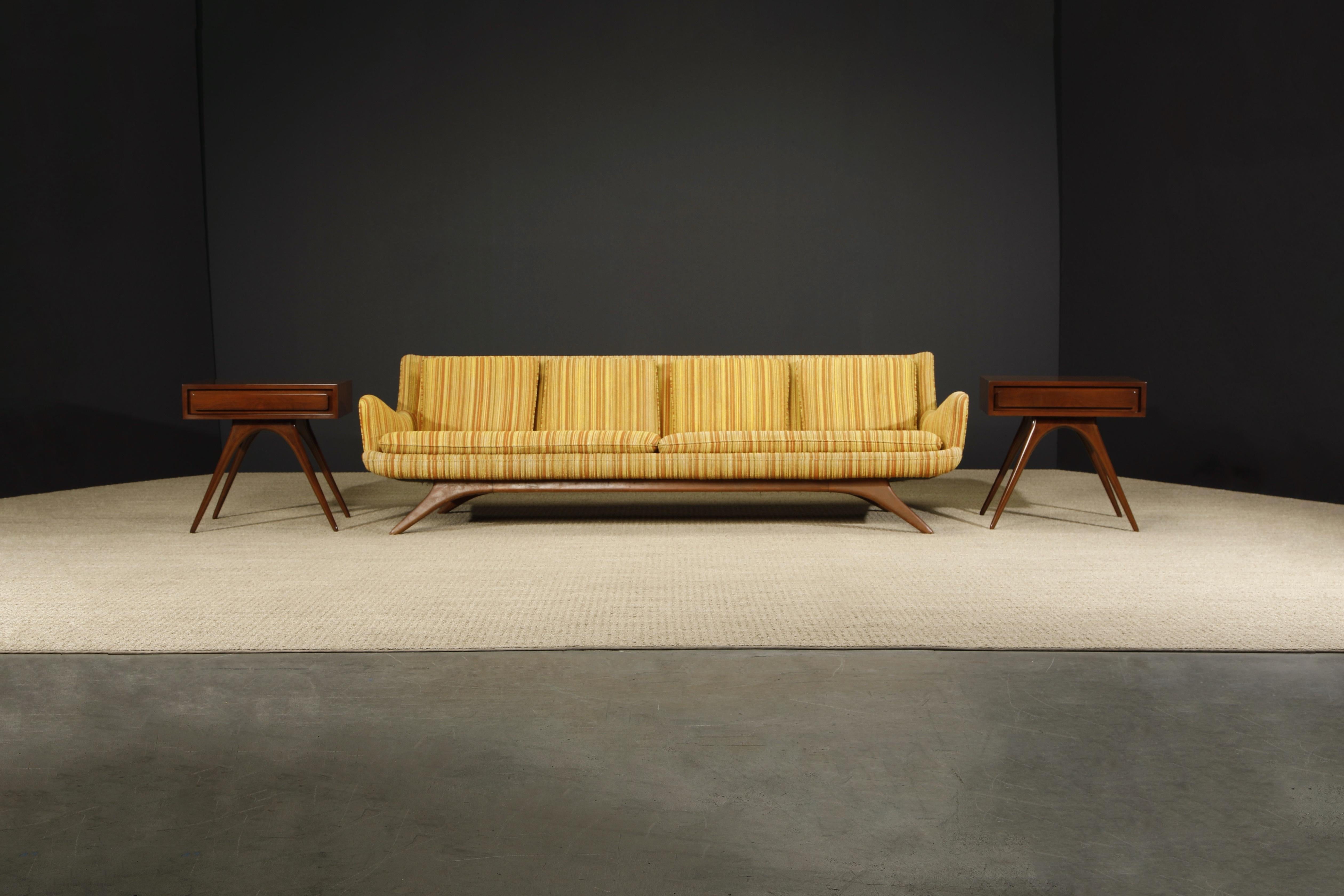 Vladimir Kagan for Grosfeld House Rare Four-Seat Sculptural Sofa, 1950s 9
