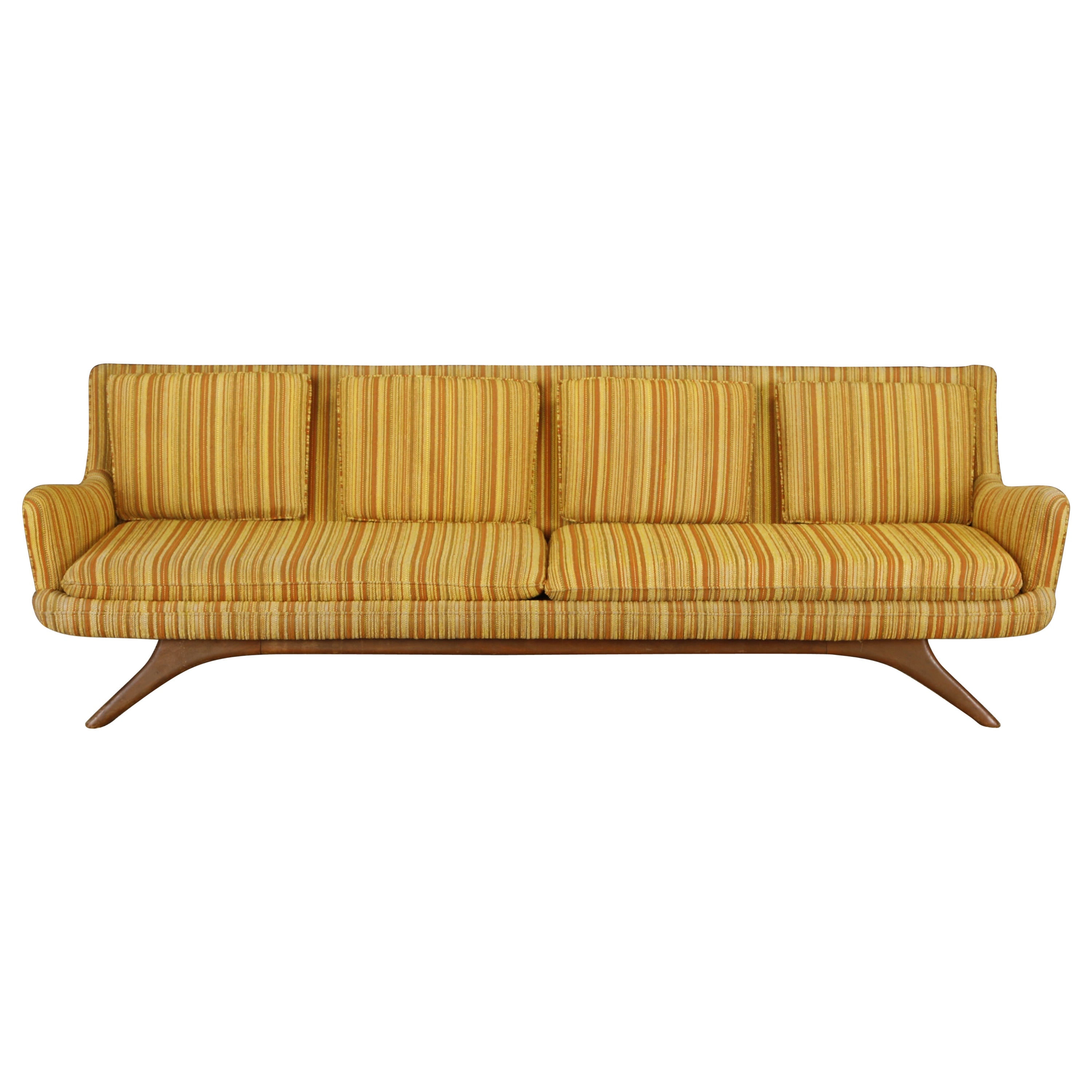 Vladimir Kagan for Grosfeld House Rare Four-Seat Sculptural Sofa, 1950s