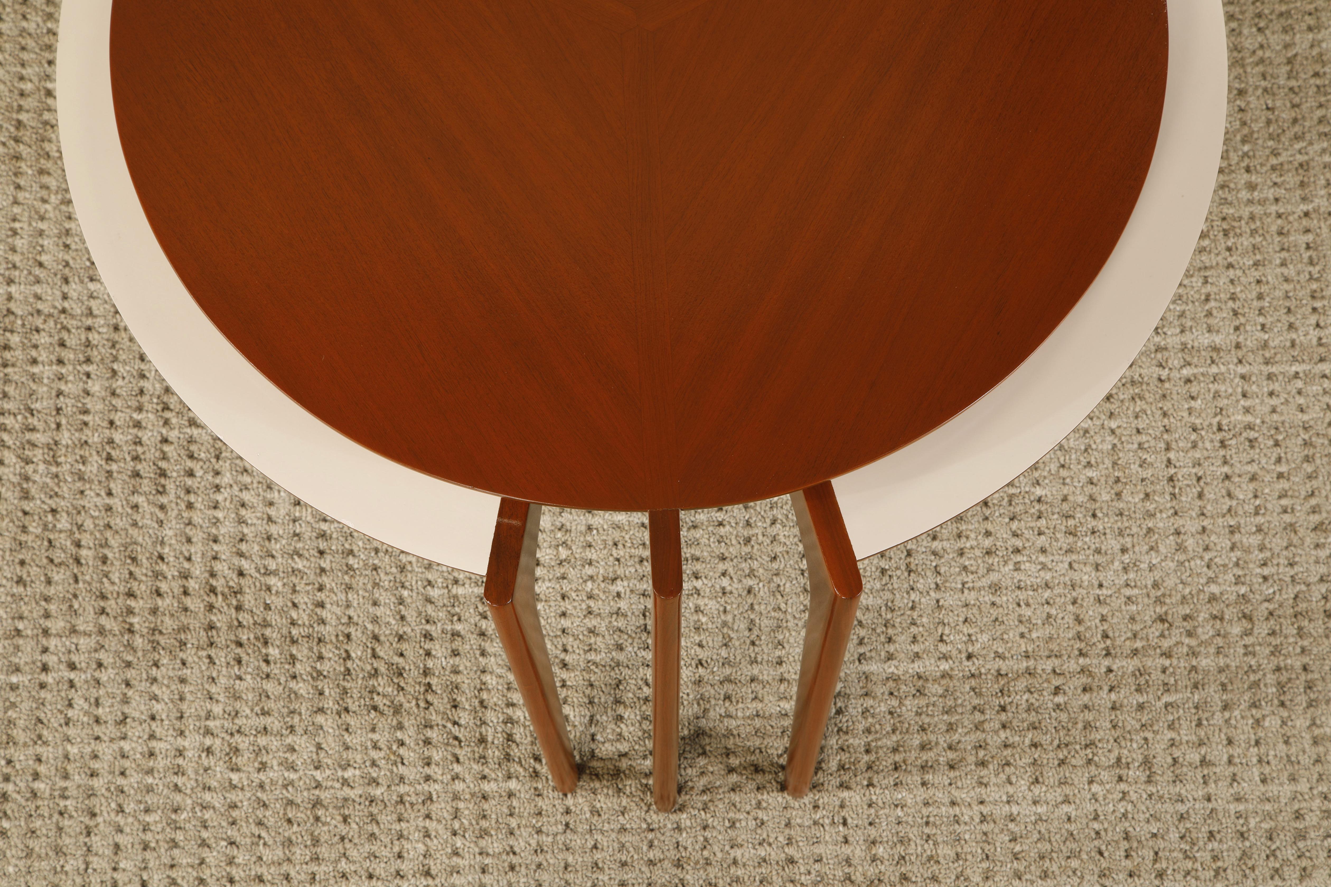 Vladimir Kagan for Grosfeld House Set of Nesting Tables, Very Rare 1950s, Signed For Sale 10