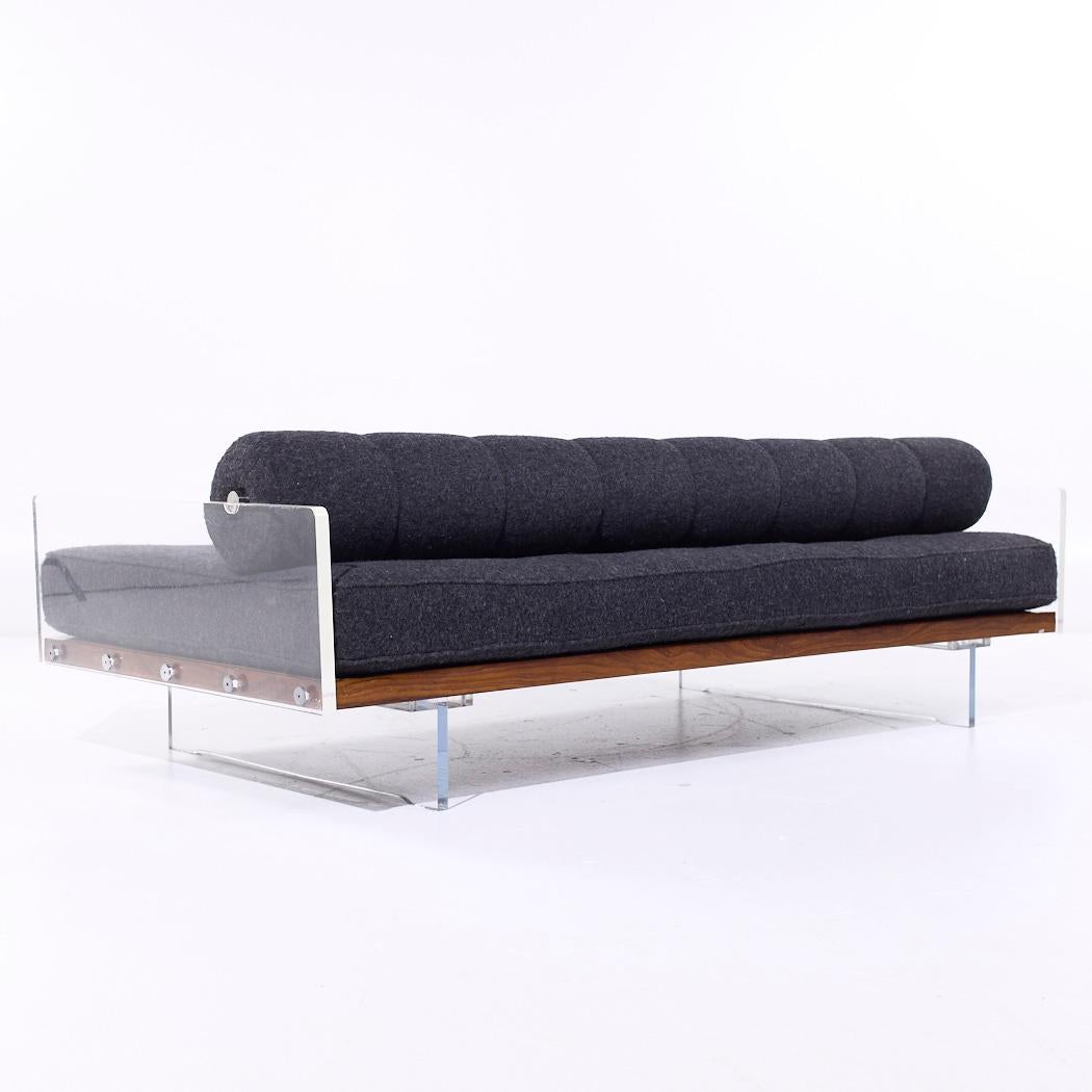 Vladimir Kagan pour Holly HUNT Canapé-lit à dossier roulant en lucite, milieu de siècle Bon état - En vente à Countryside, IL
