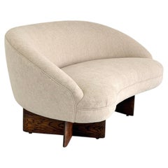 Vladimir Kagan for Kagan-Dreyfuss Inc. Model '6999' Loveseat, Chenille, 1950's