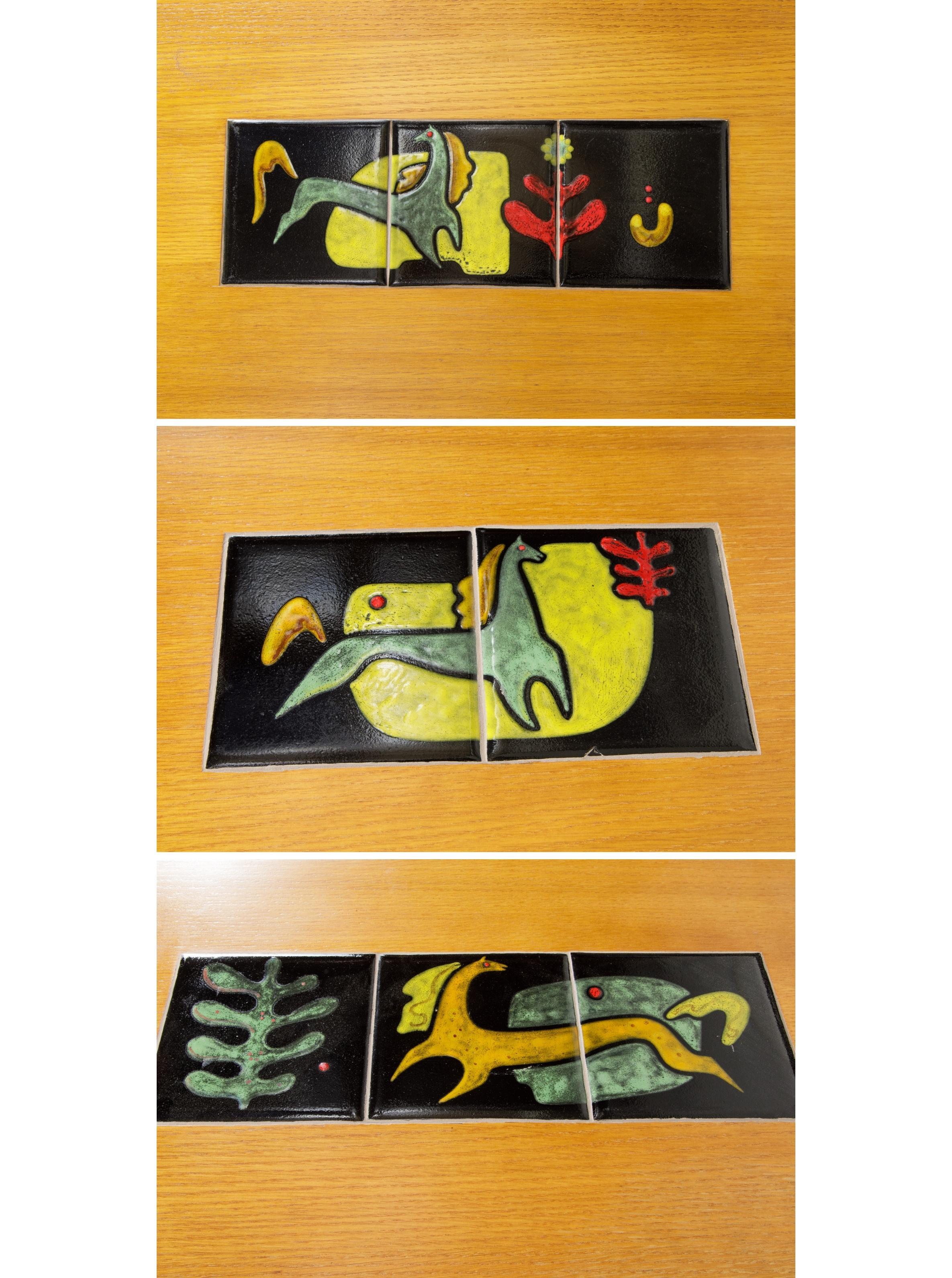 Tables gigognes avec carreaux Kasuba, Vladimir Kagan pour Kagan-Dreyfuss, vers 1950, signées en vente 1