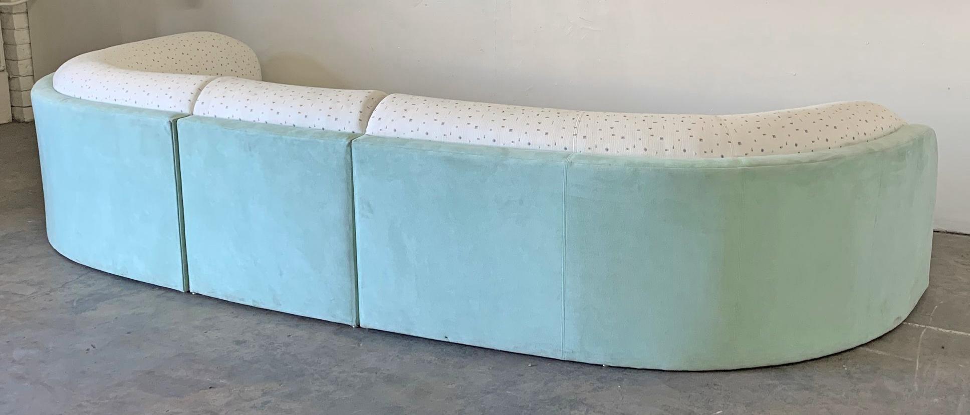 M. Fillmore Harty for Preview 3-Piece Sectional Sofa, Mint and Confetti, 1990s 3