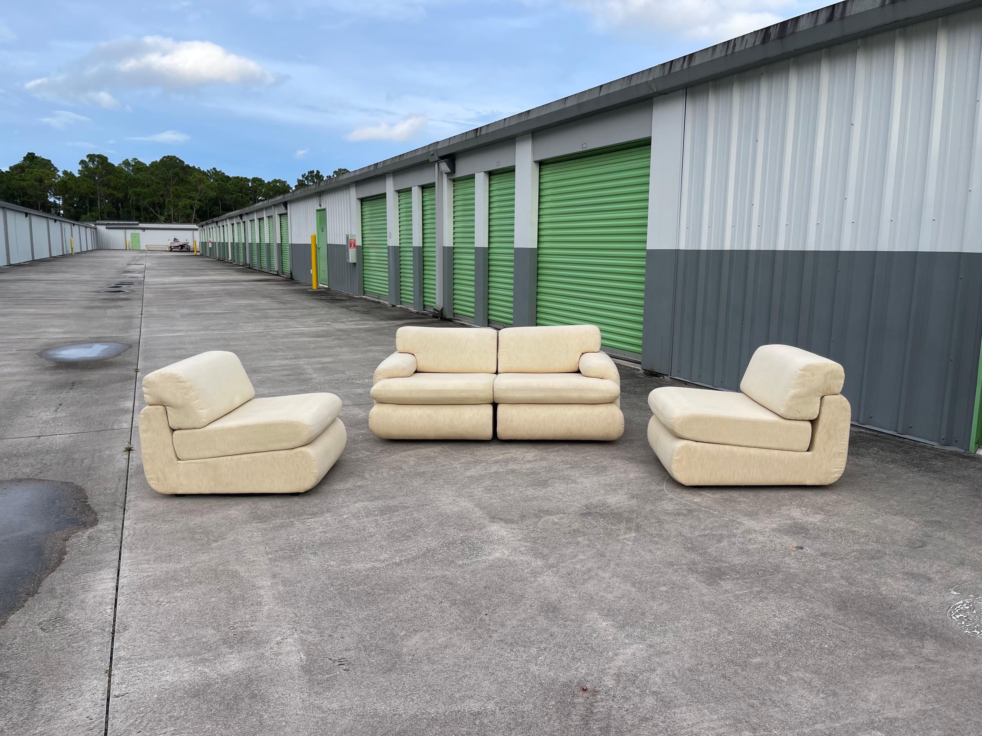 20th Century Vladimir Kagan for Preview Furniture Four (4) Piece Modular Sectional Sofa For Sale