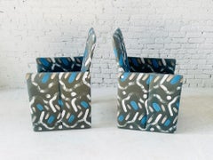 1980s Post Modern Hand Painted Fabric Dining Chairs by Preview