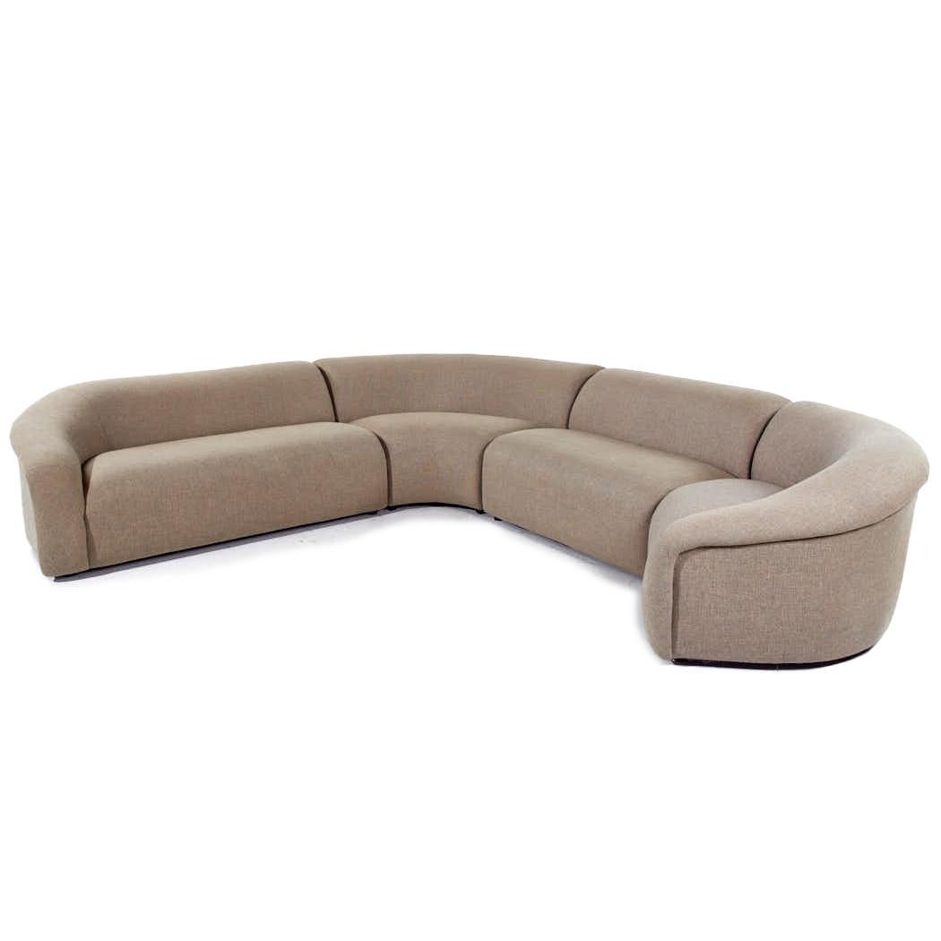 American Vladimir Kagan for Preview Mid Century Sectional Sofa For Sale