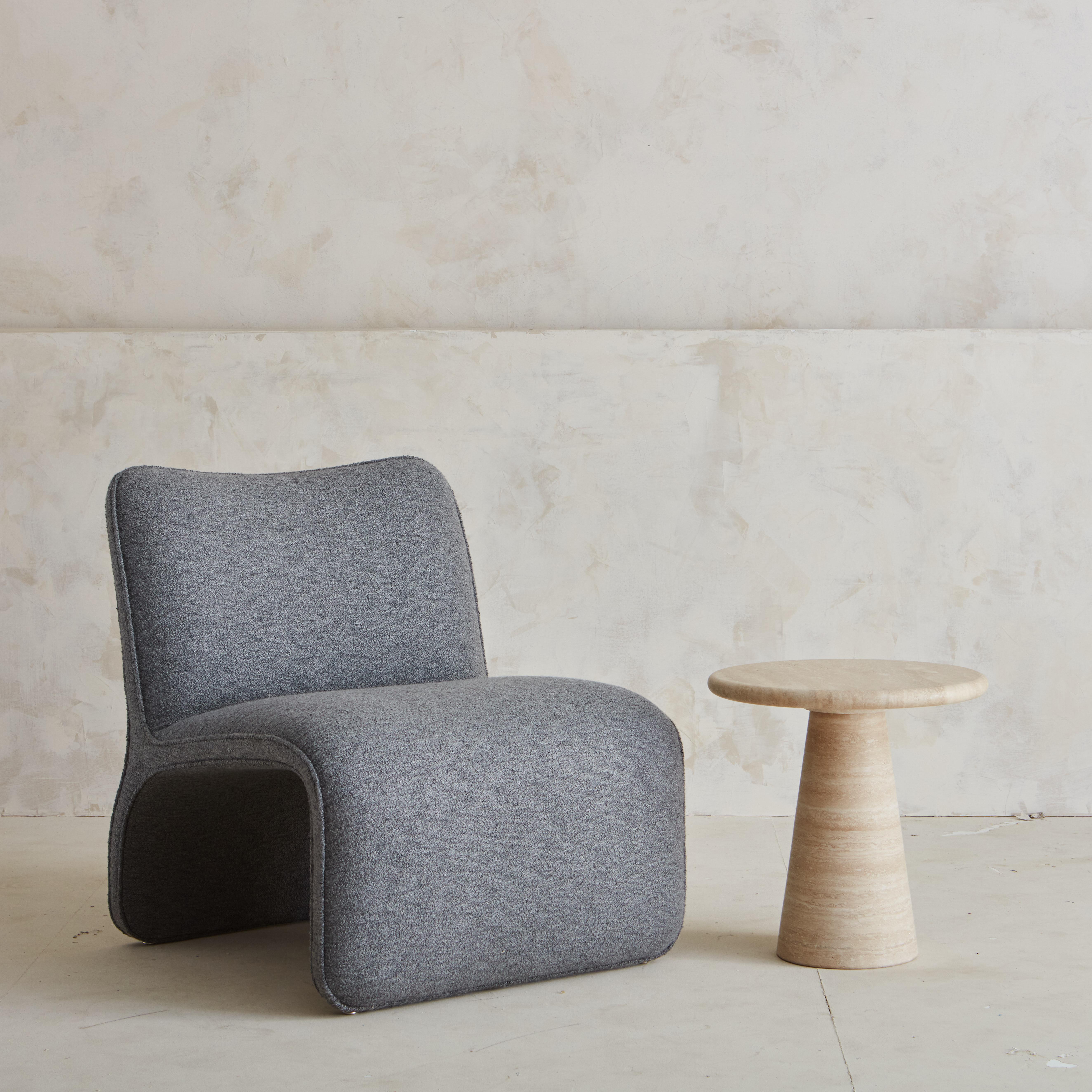 Sculptural Lounge Chair in Gray Wool Attributed to Vladimir Kagan for Preview  6