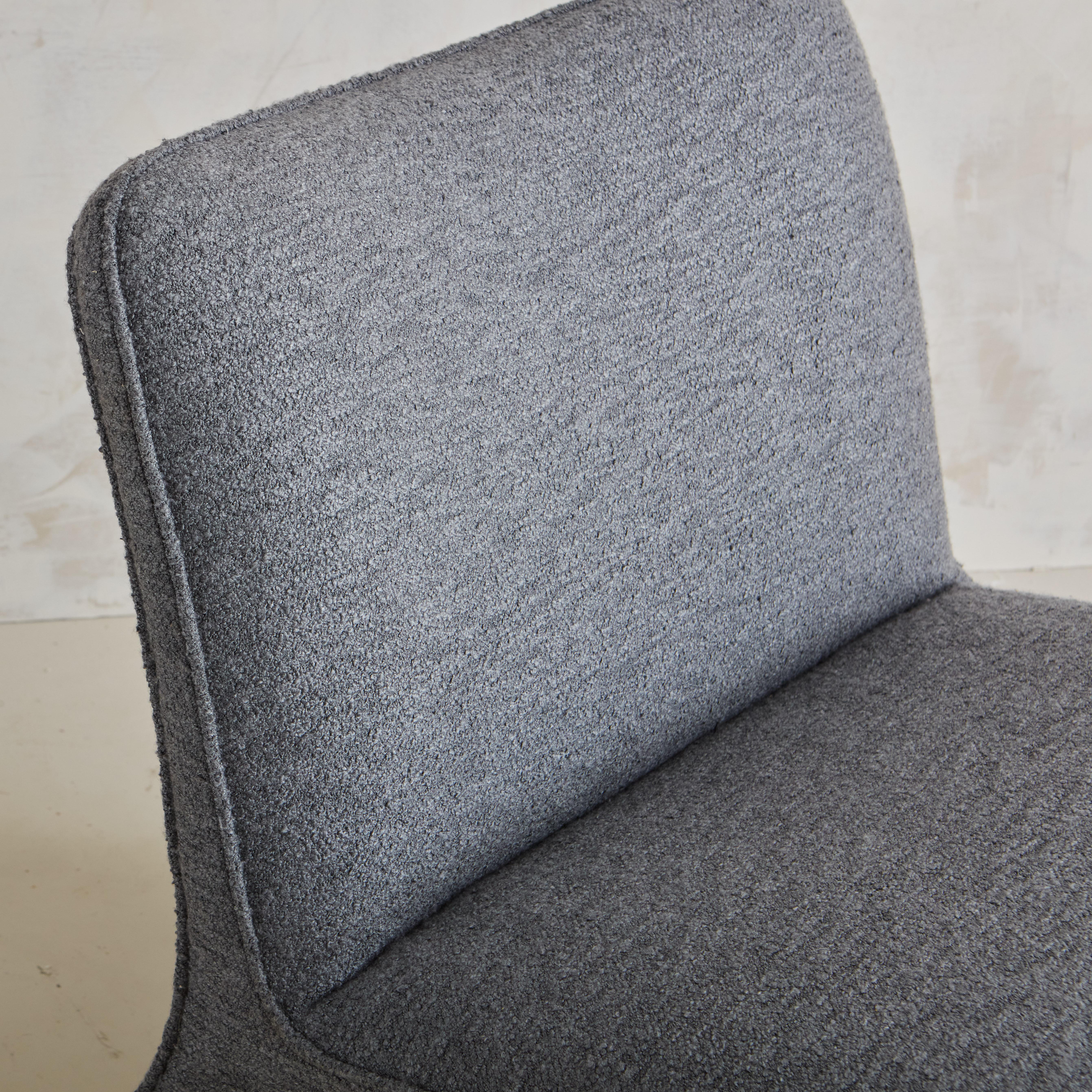 20th Century Sculptural Lounge Chair in Gray Wool Attributed to Vladimir Kagan for Preview 