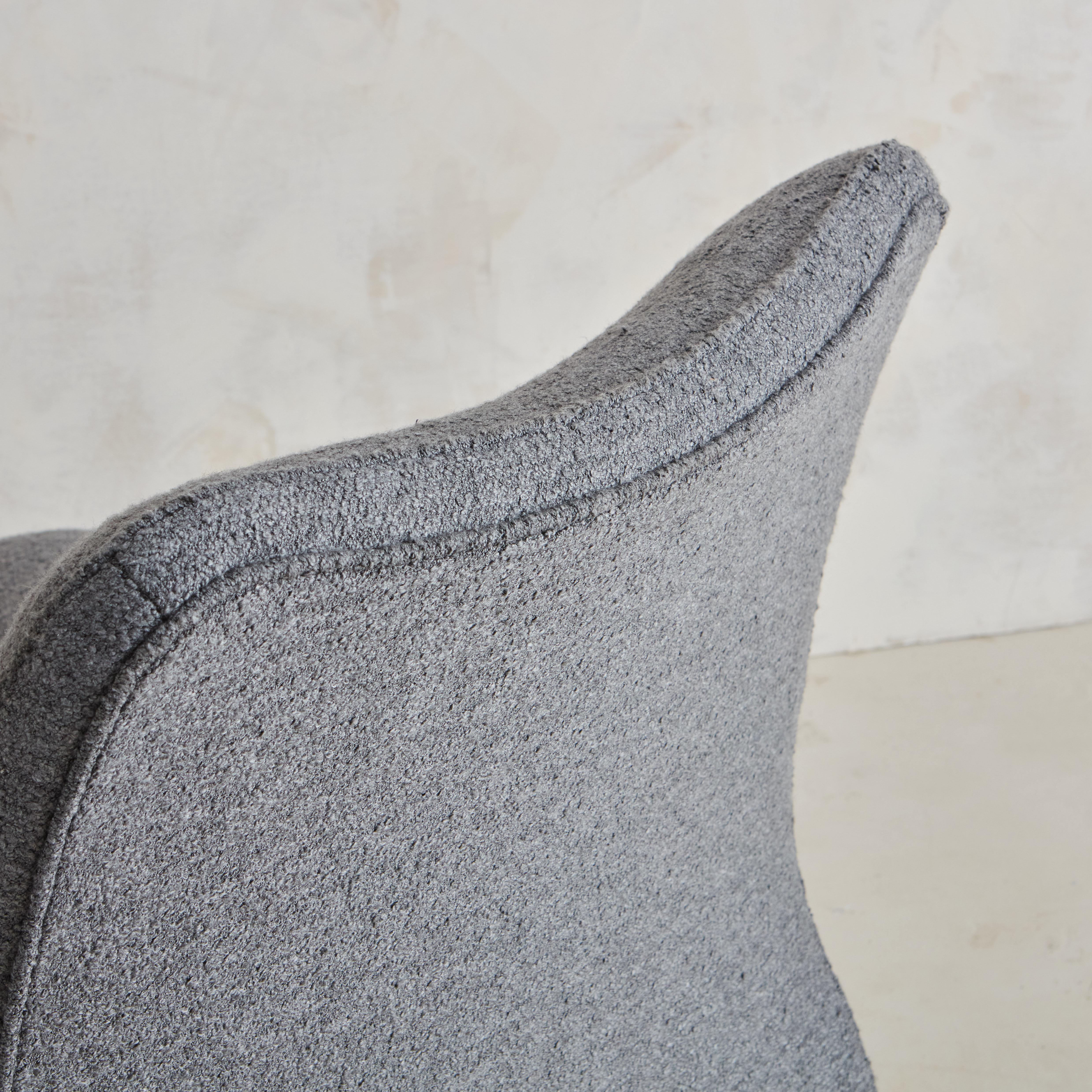 Sculptural Lounge Chair in Gray Wool Attributed to Vladimir Kagan for Preview  3
