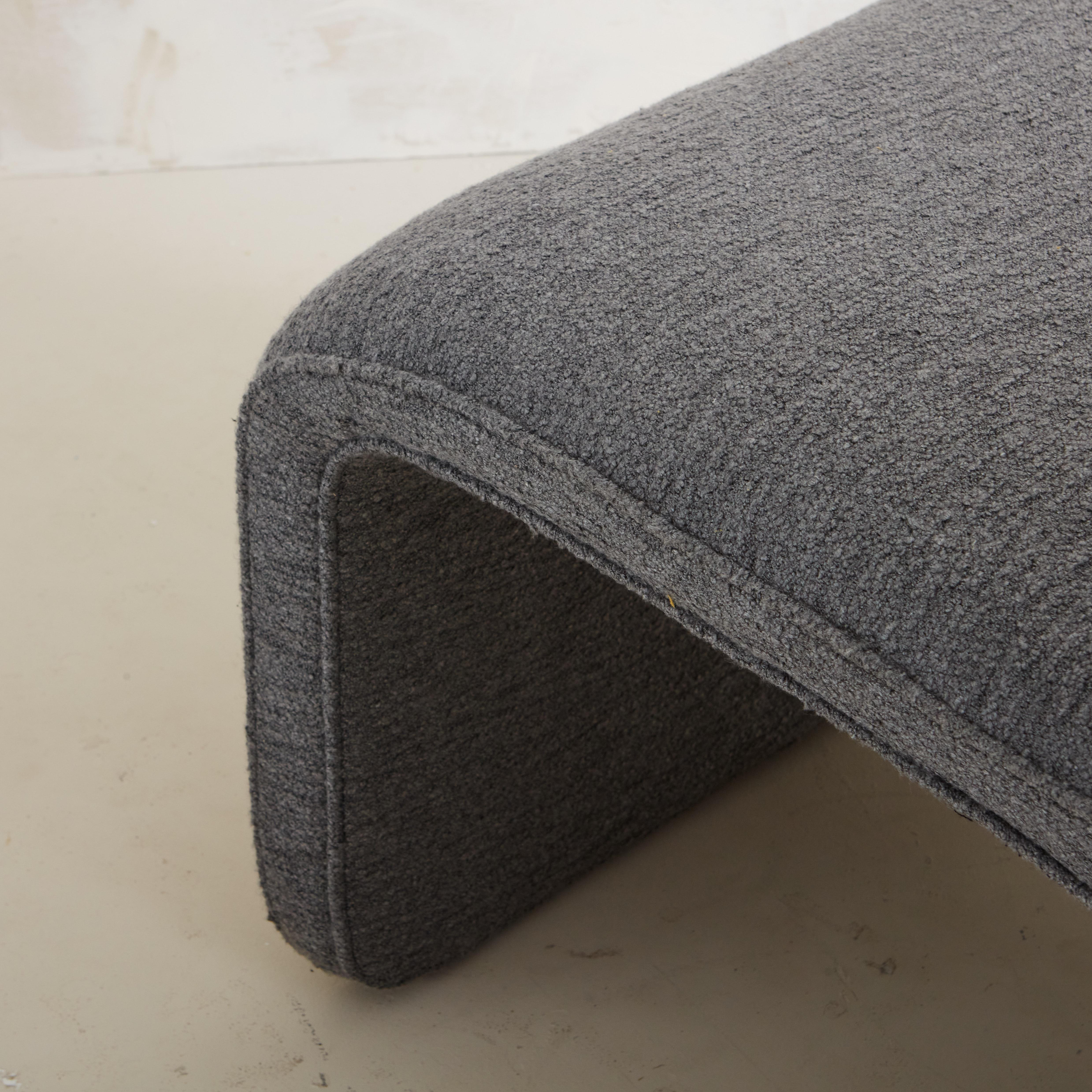 Sculptural Lounge Chair in Gray Wool Attributed to Vladimir Kagan for Preview  4