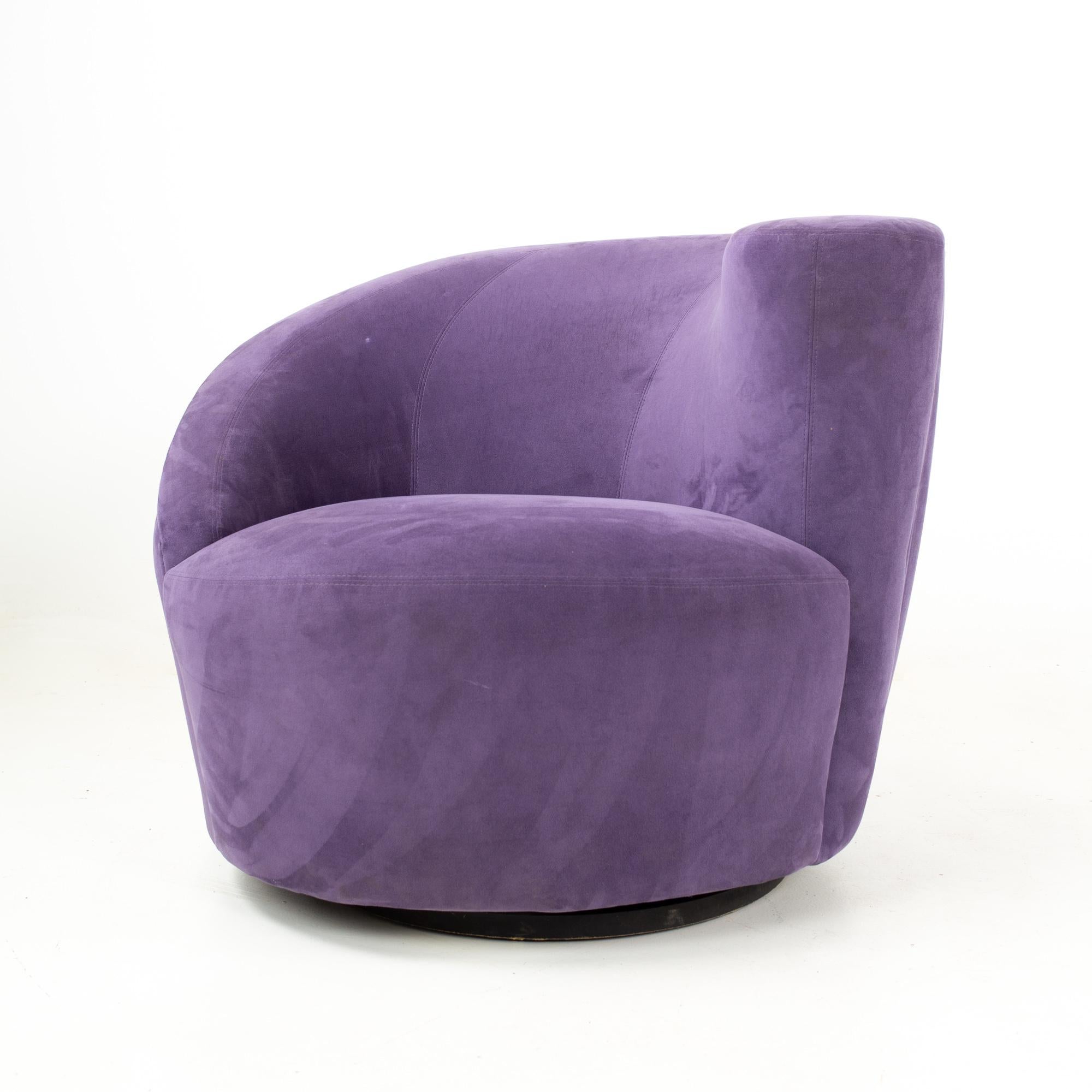 Mid-Century Modern Weiman Midcentury Purple Nautilus Chair