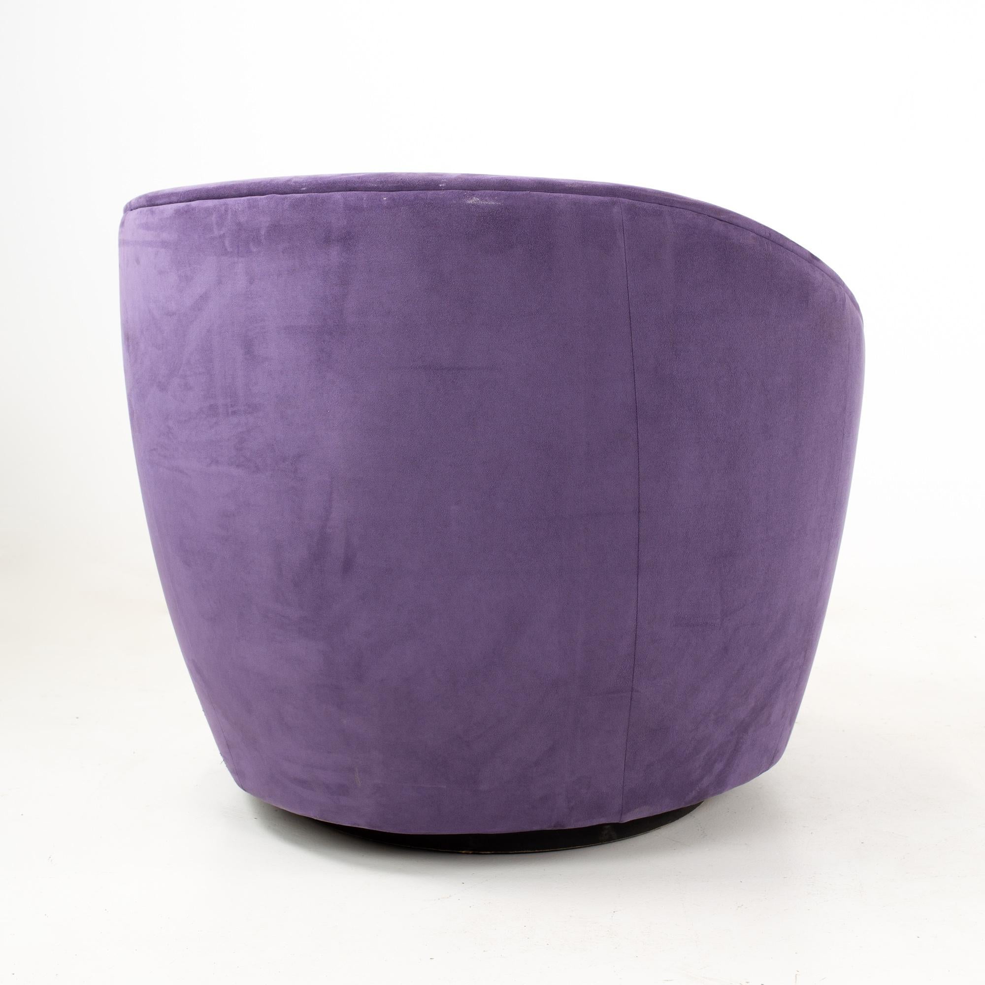 American Weiman Midcentury Purple Nautilus Chair