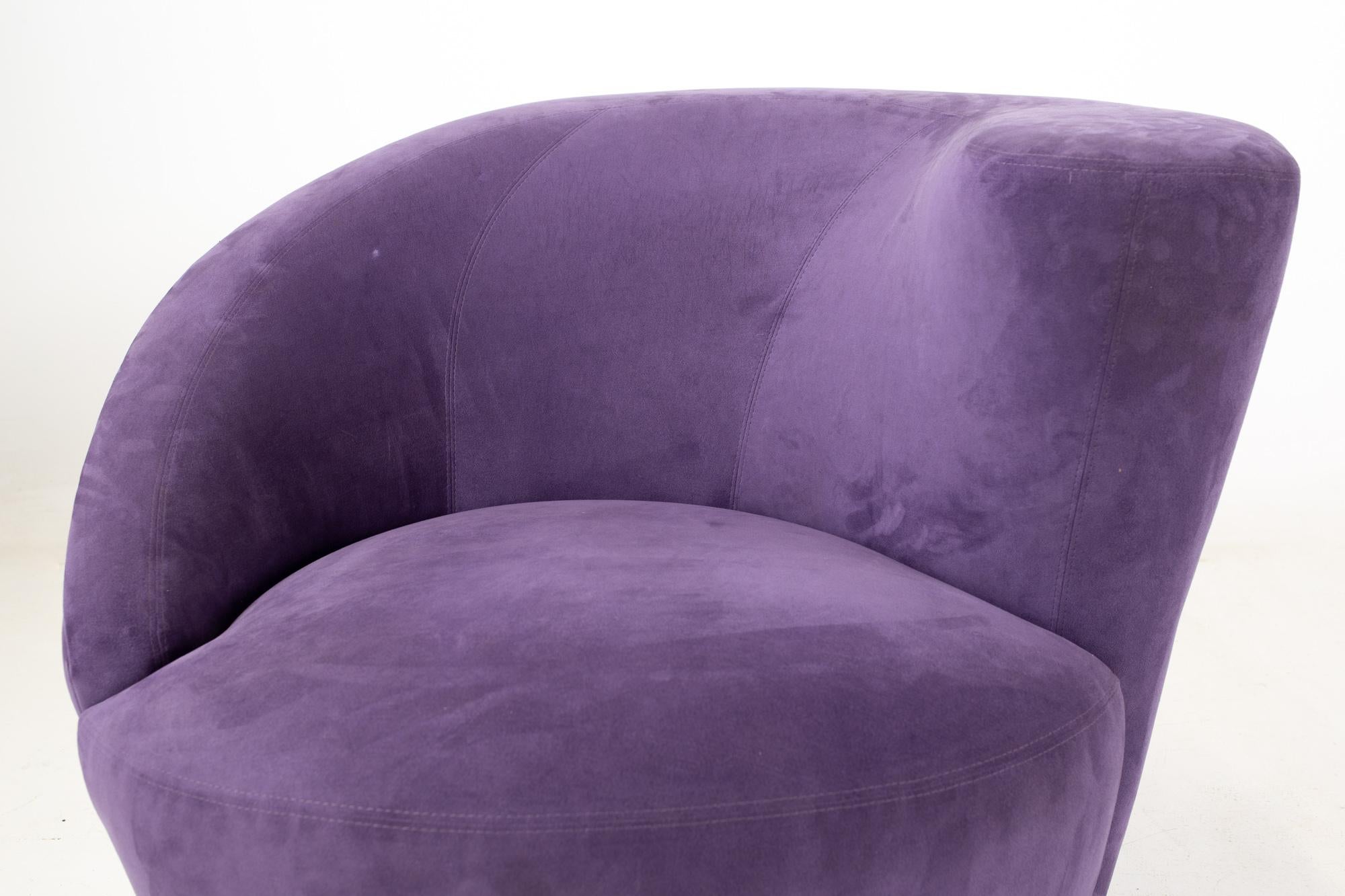 Weiman Midcentury Purple Nautilus Chair In Good Condition In Countryside, IL