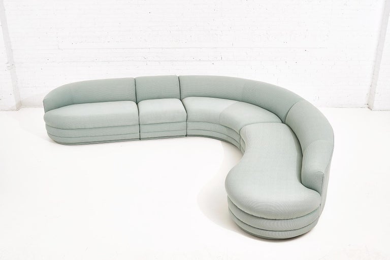 Modern Weiman Curved Sectional Sofa, 1988 For Sale