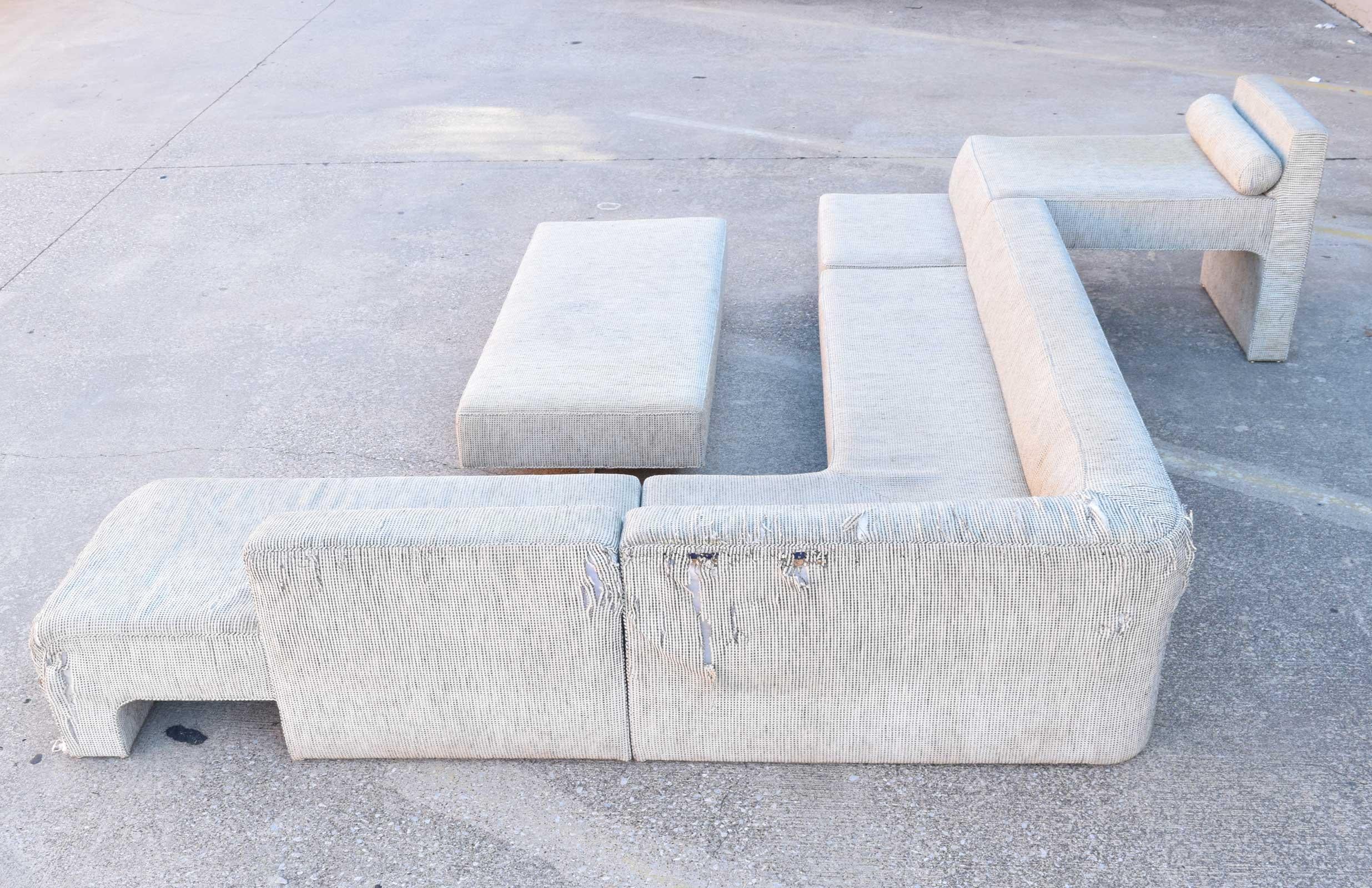 Upholstery Vladimir Kagan Four-Piece Omnibus Sofa