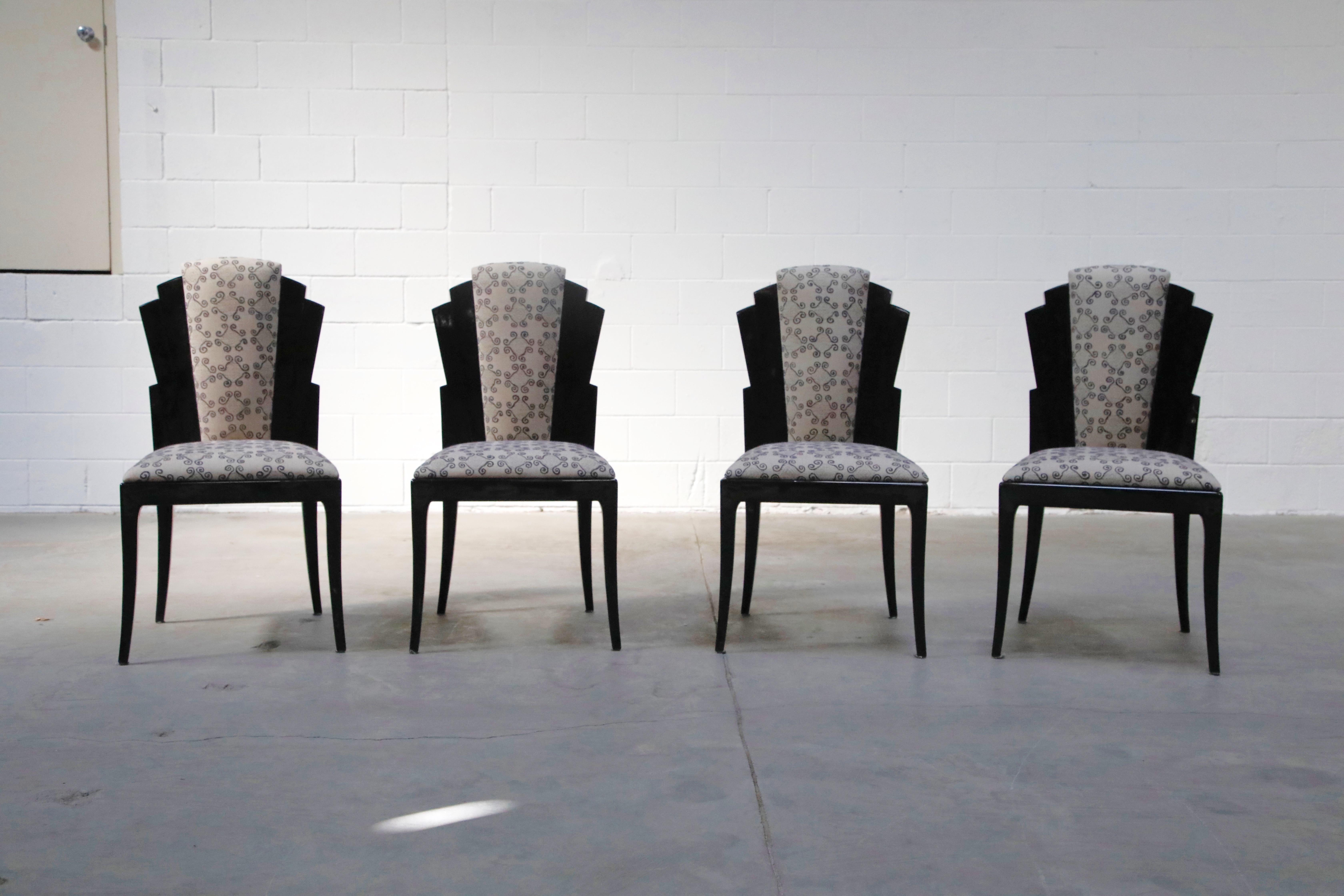 Vladimir Kagan Handmade Postmodern Dining Chairs, Set of Eight, 1980s, Signed For Sale 1